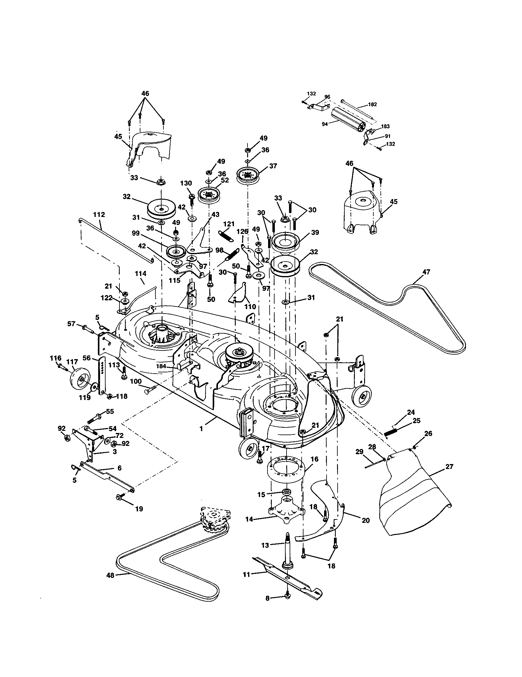 Craftsman 917277350 mower deck diagram