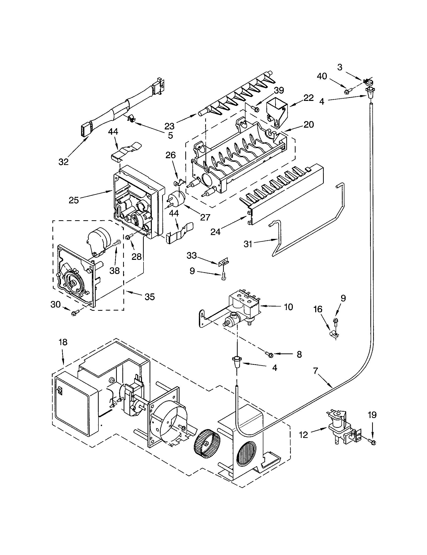 Kenmore 10673299300 icemaker diagram