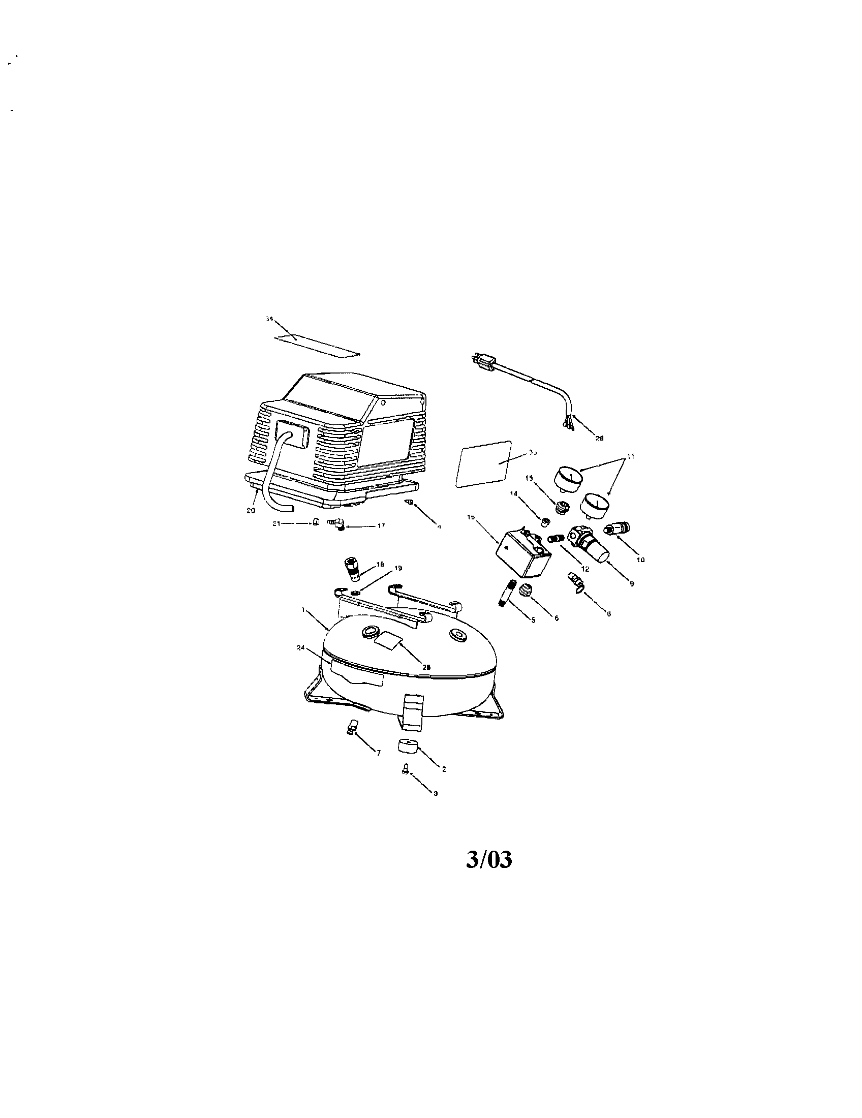 Craftsman 919152141 tank/pressure switch/regulator diagram