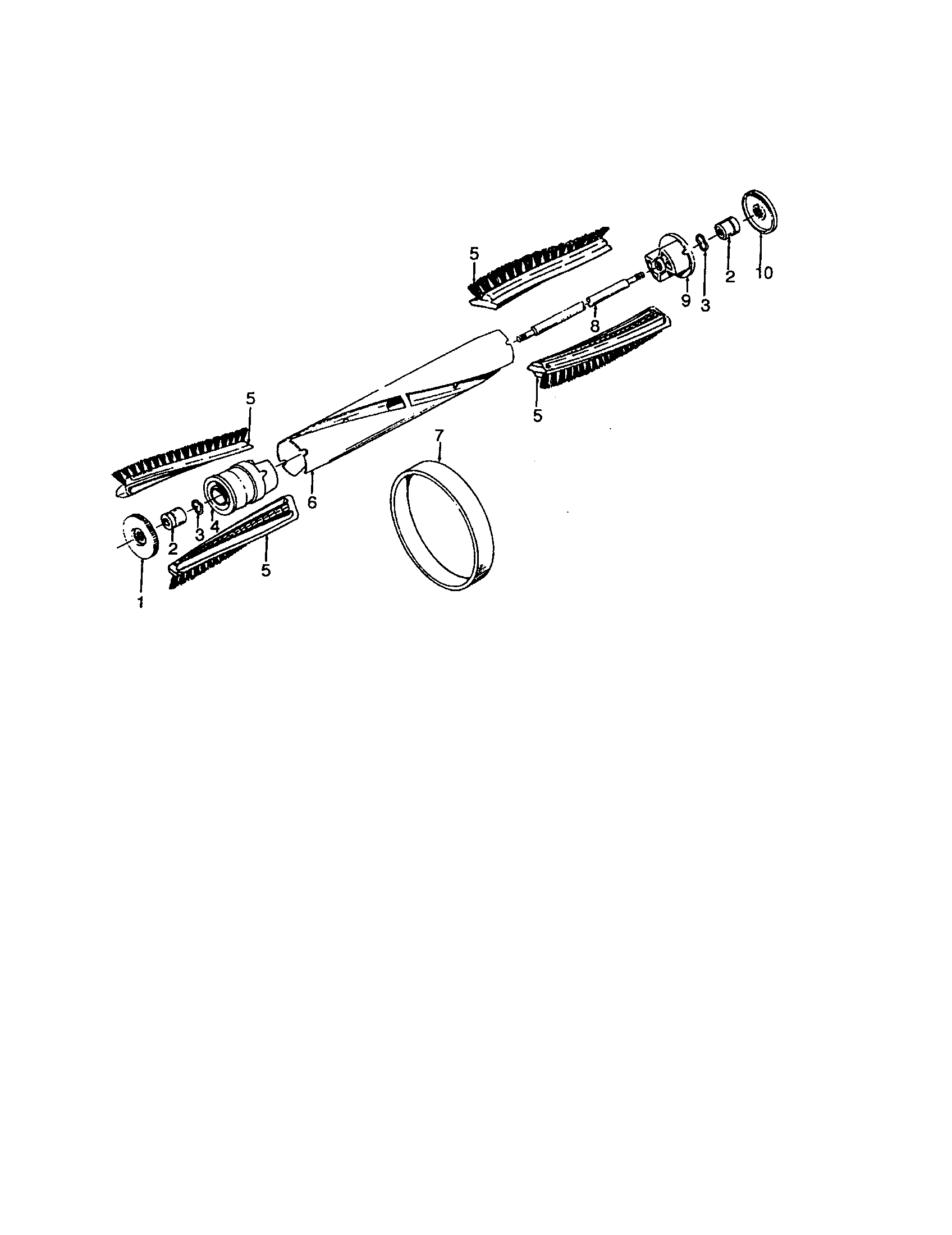 Hoover U3305 agitator diagram