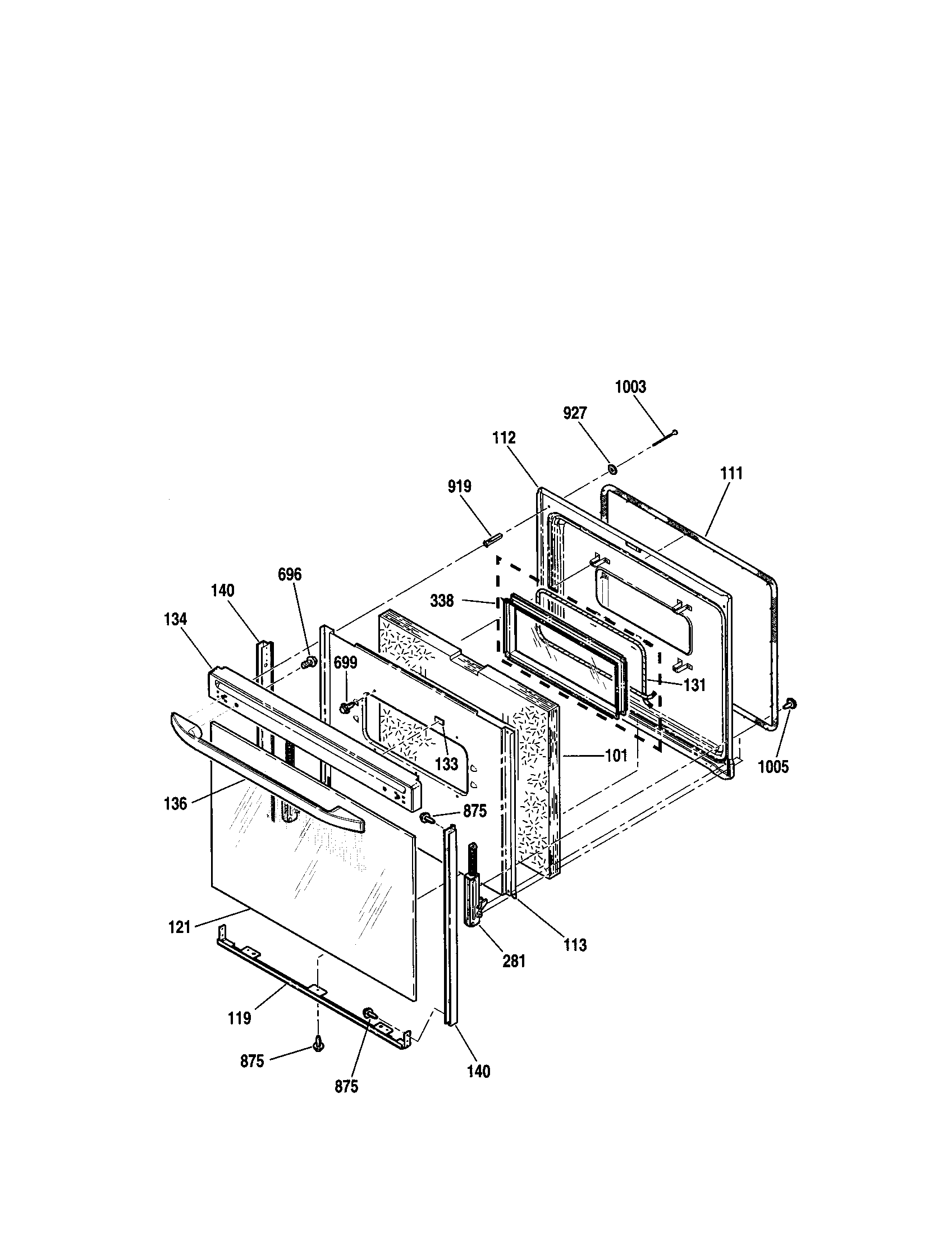 Kenmore 91193311010 door diagram