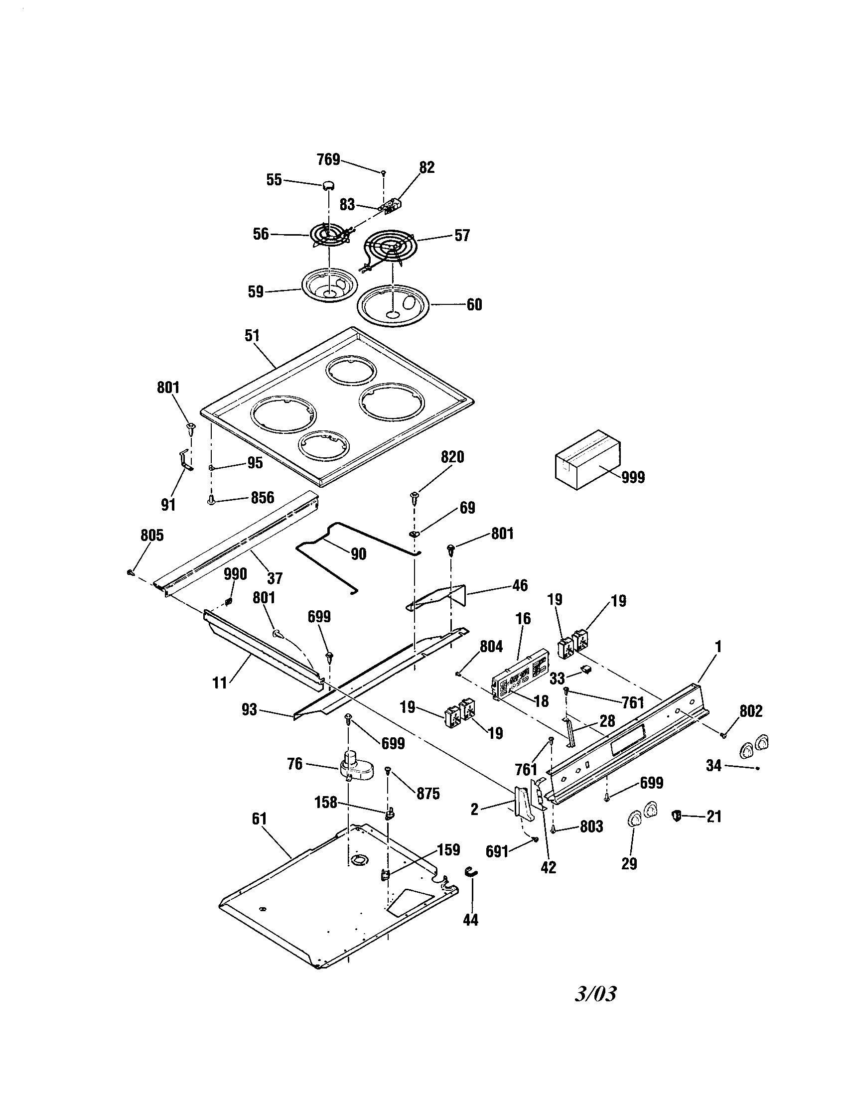 Kenmore 91146566893 maintop diagram