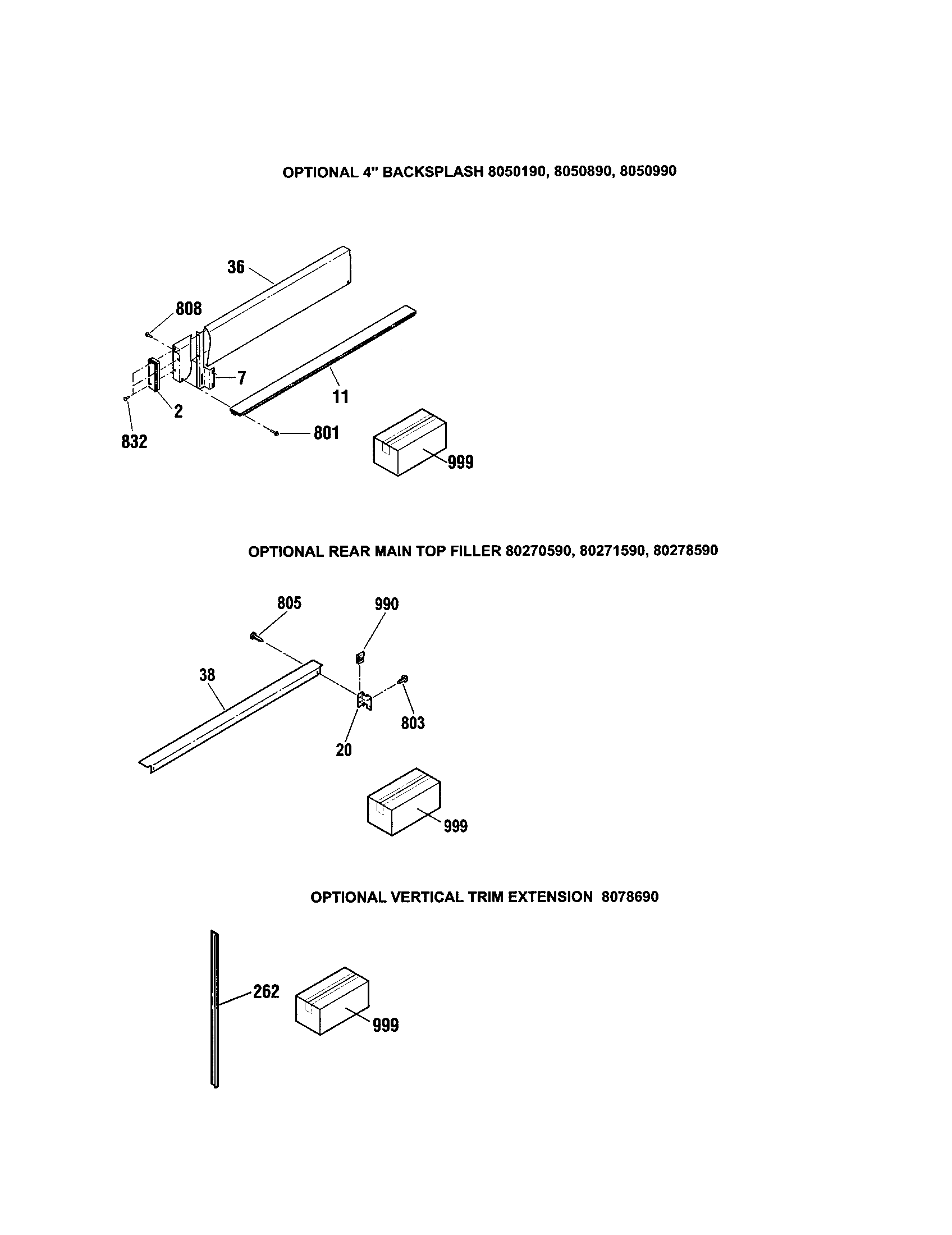 Kenmore 91146566893 optional kits diagram