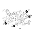 Craftsman 917388511 engine/wheels/handle/housing/bag diagram