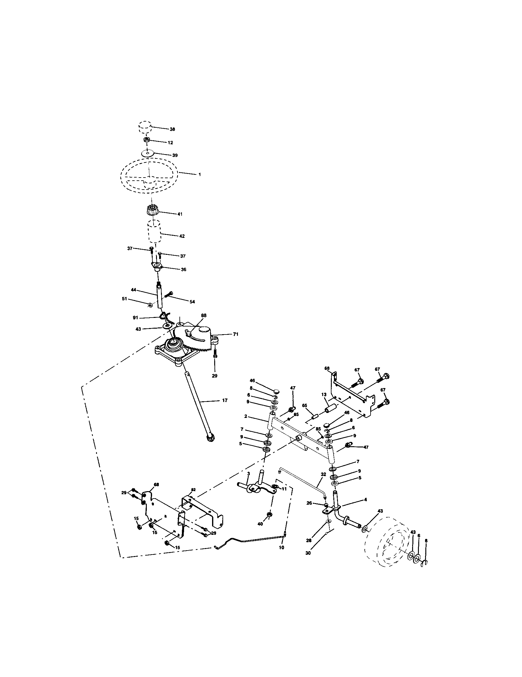 Craftsman 917277130 steering diagram