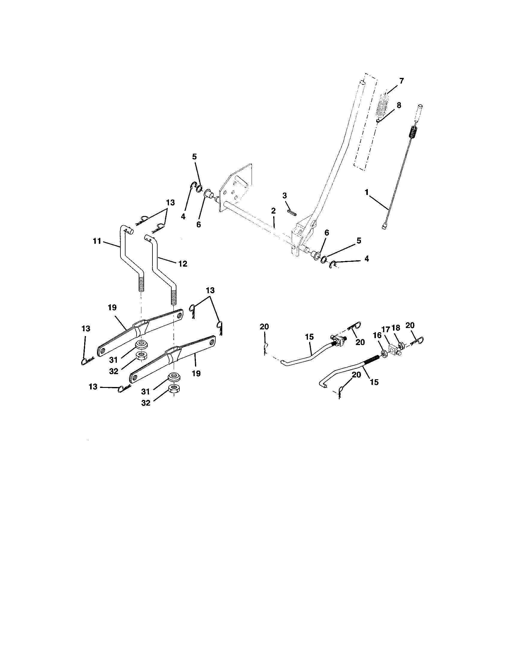 Craftsman 917277130 lift assembly diagram