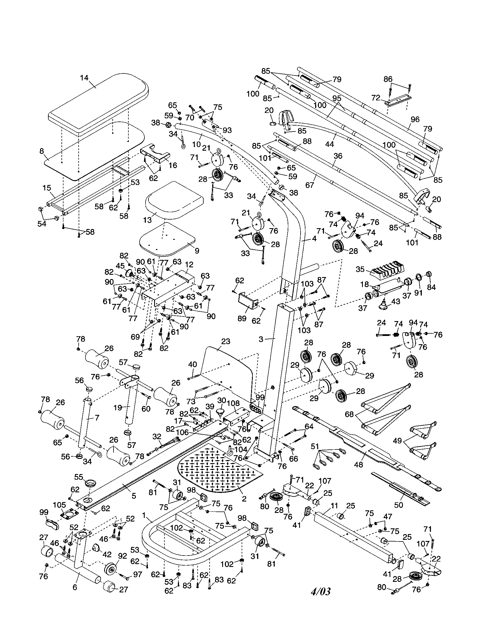 Weider WESY59931 crossbow diagram