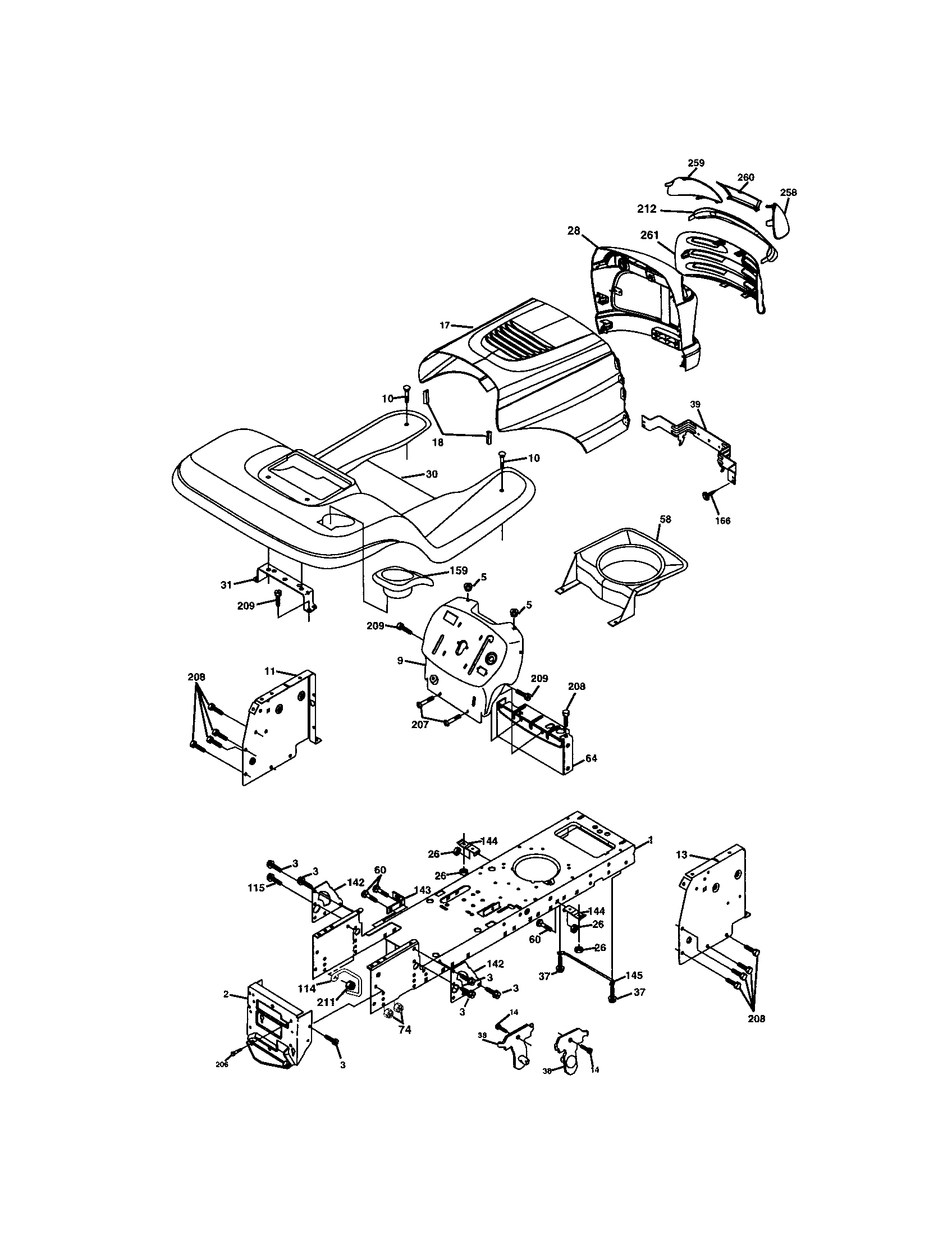 Craftsman 917273134 chassis and enclosures diagram