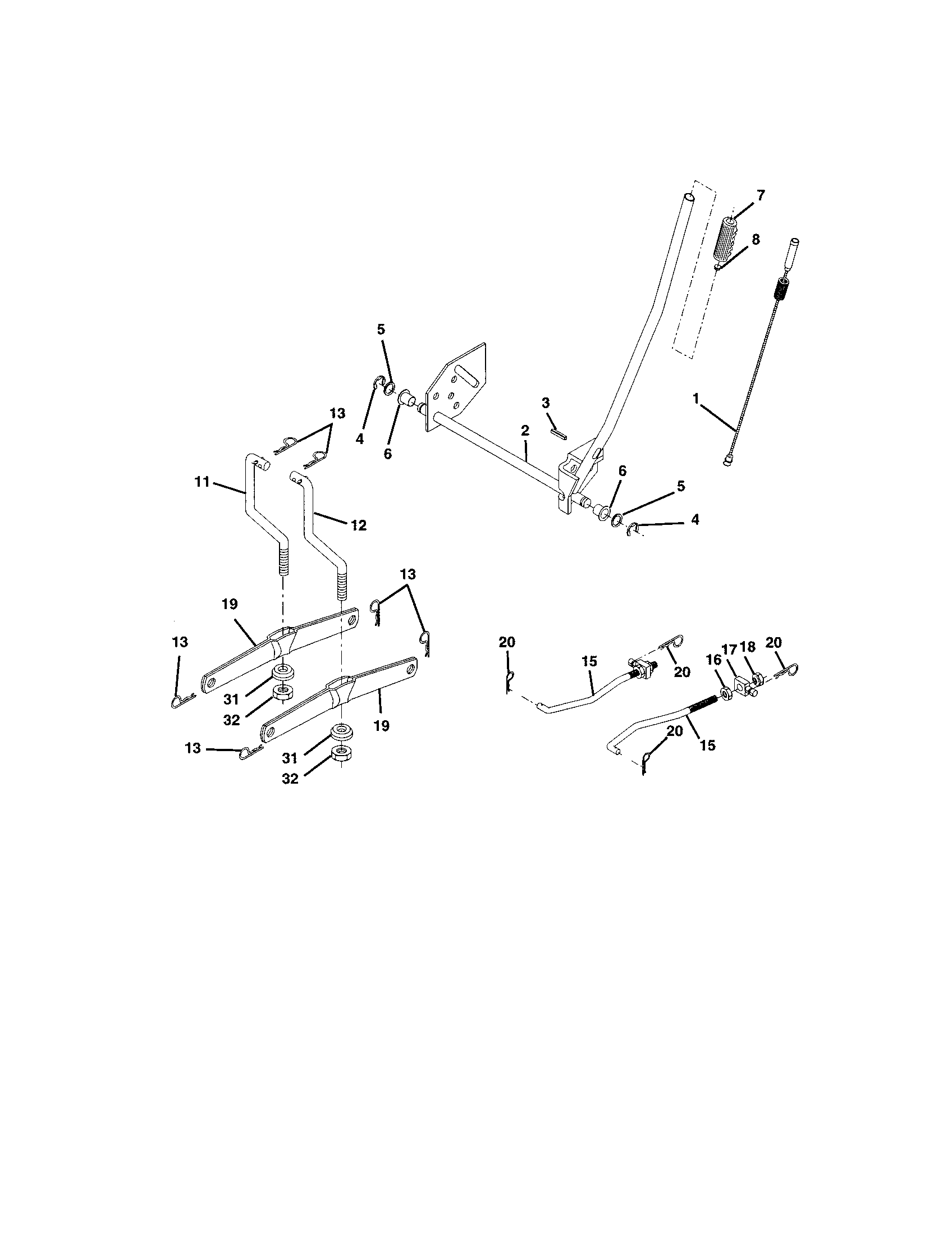 Craftsman 917273134 lift assembly diagram