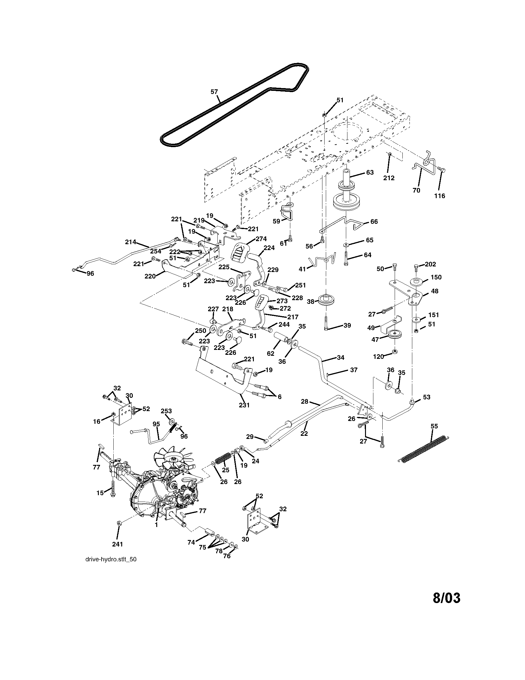Craftsman 917272862 ground drive diagram