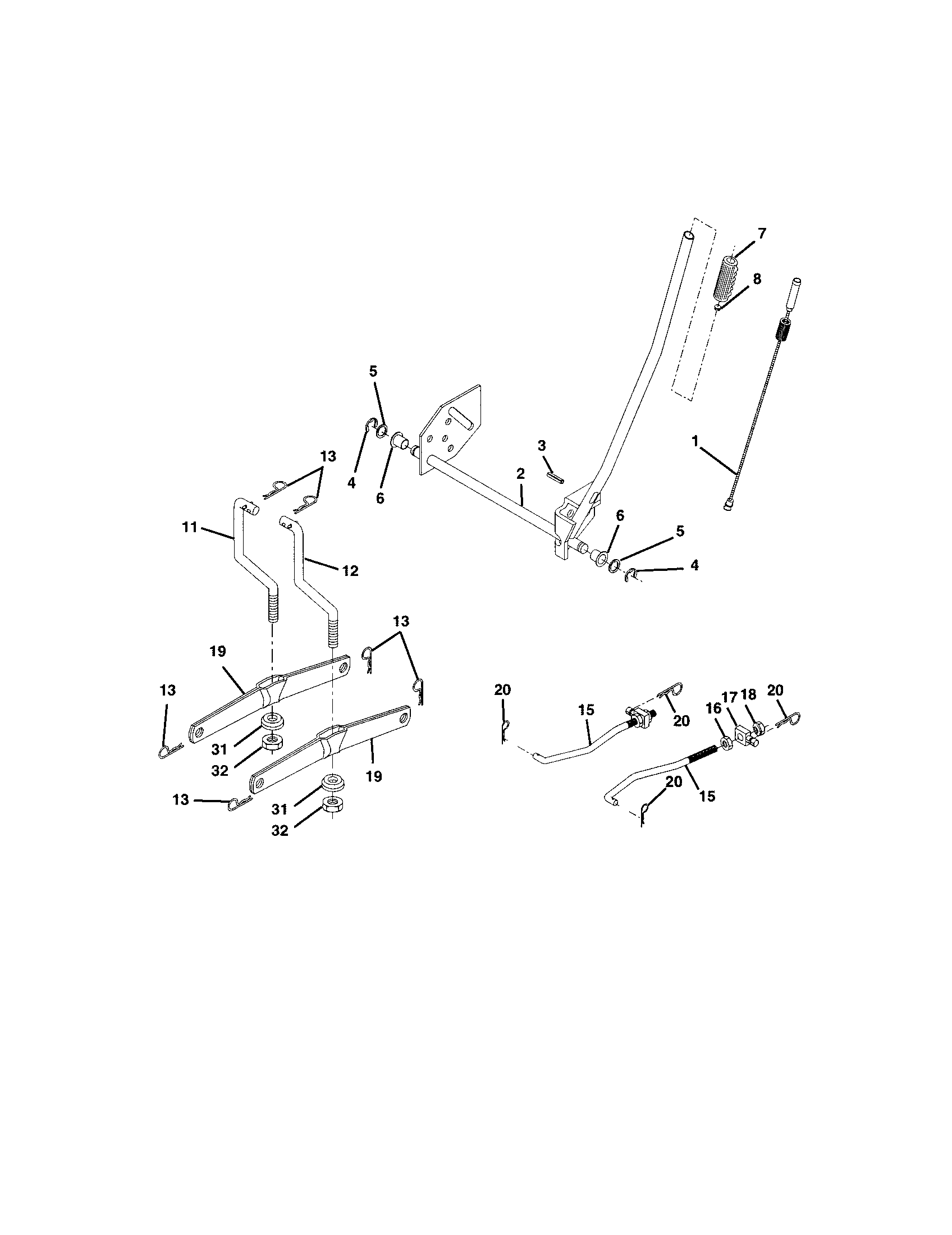 Craftsman 917272862 lift assembly diagram