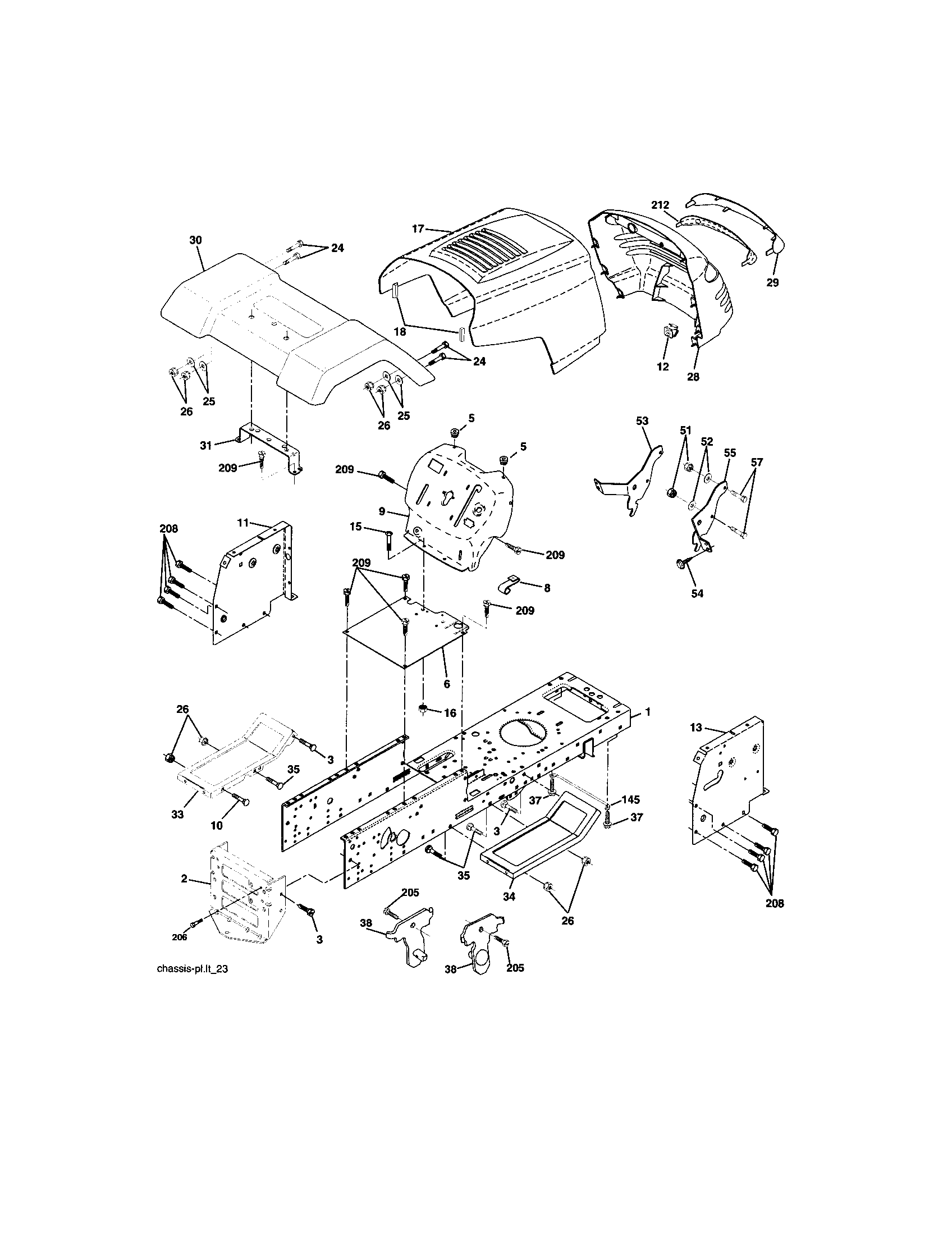 Craftsman 917272351 chassis and enclosures diagram
