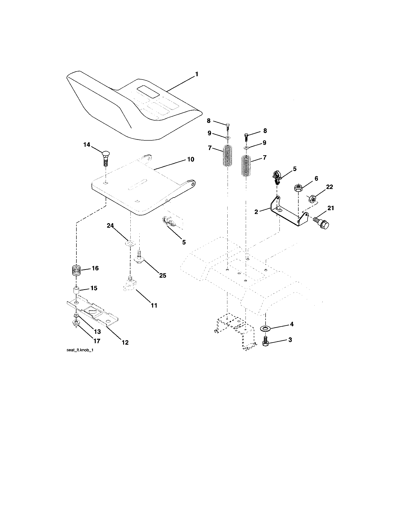 Craftsman 917272351 seat assembly diagram