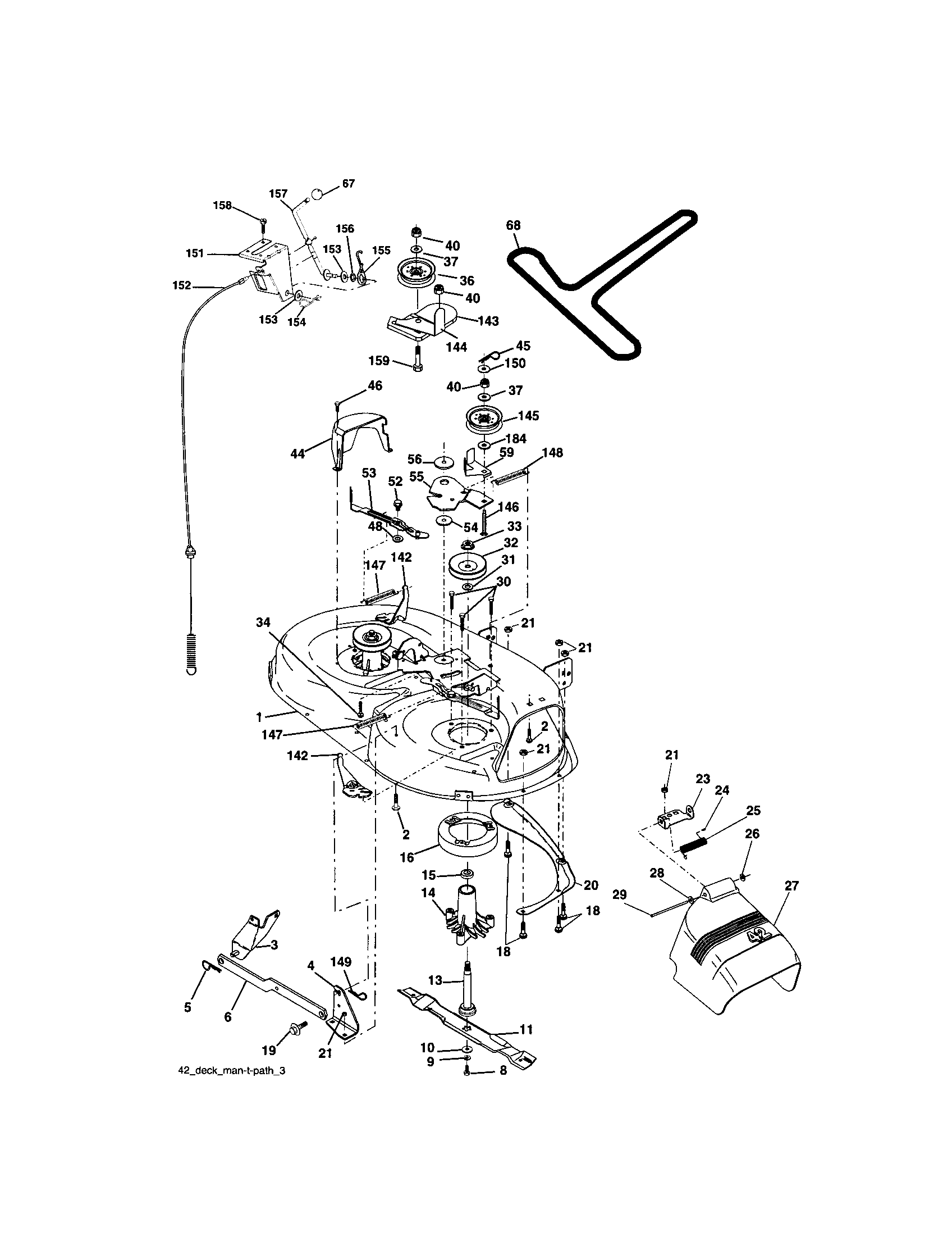 Craftsman 917272351 mower deck diagram