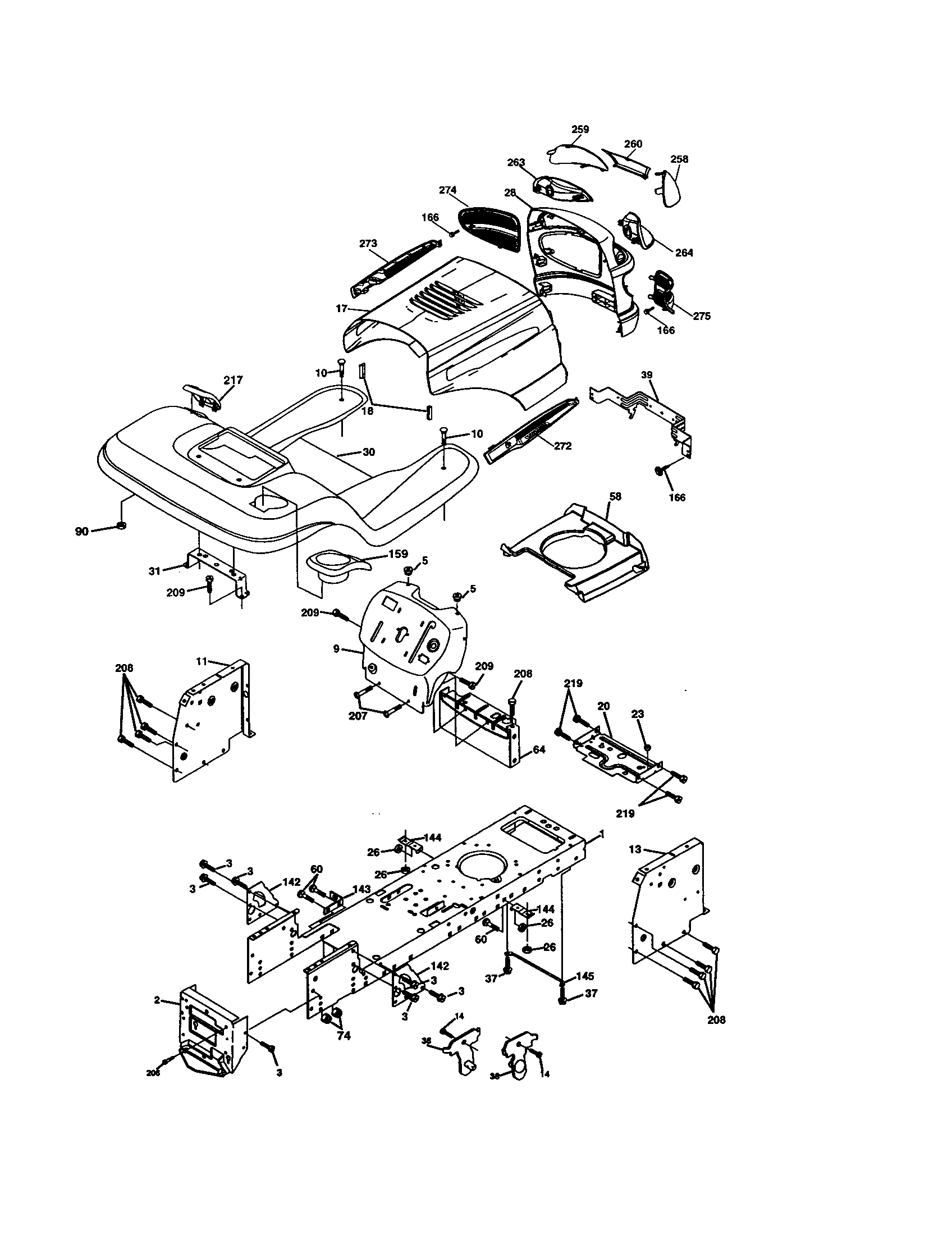 Craftsman 917277340 chassis and enclosures diagram