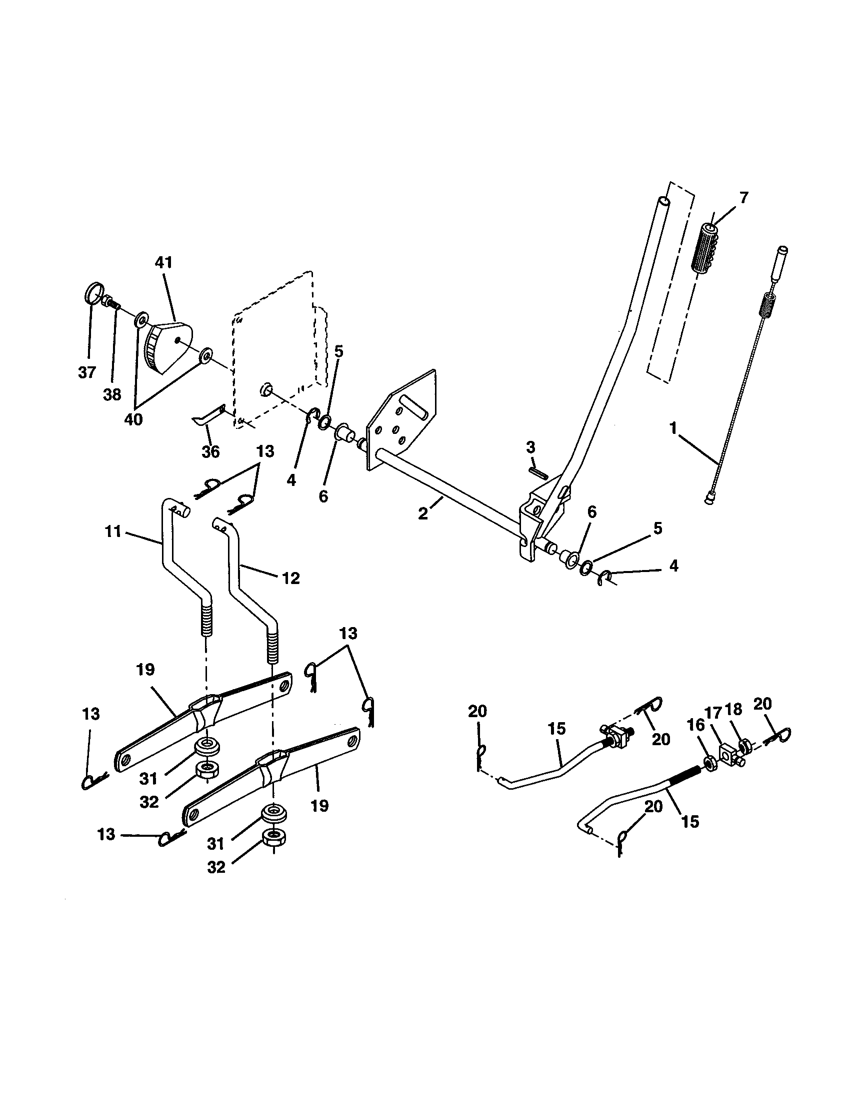 Craftsman 917277340 mower lift diagram