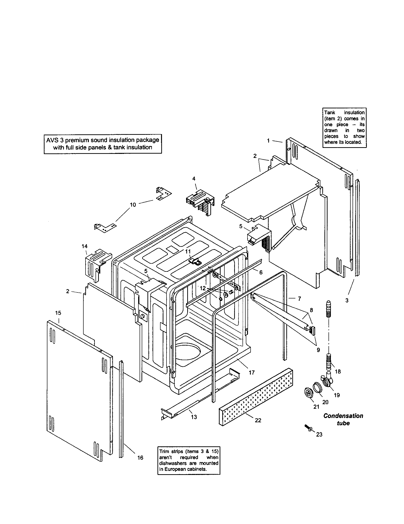 Bosch SHY99A06UC/14 (FD8212) tank assembly diagram