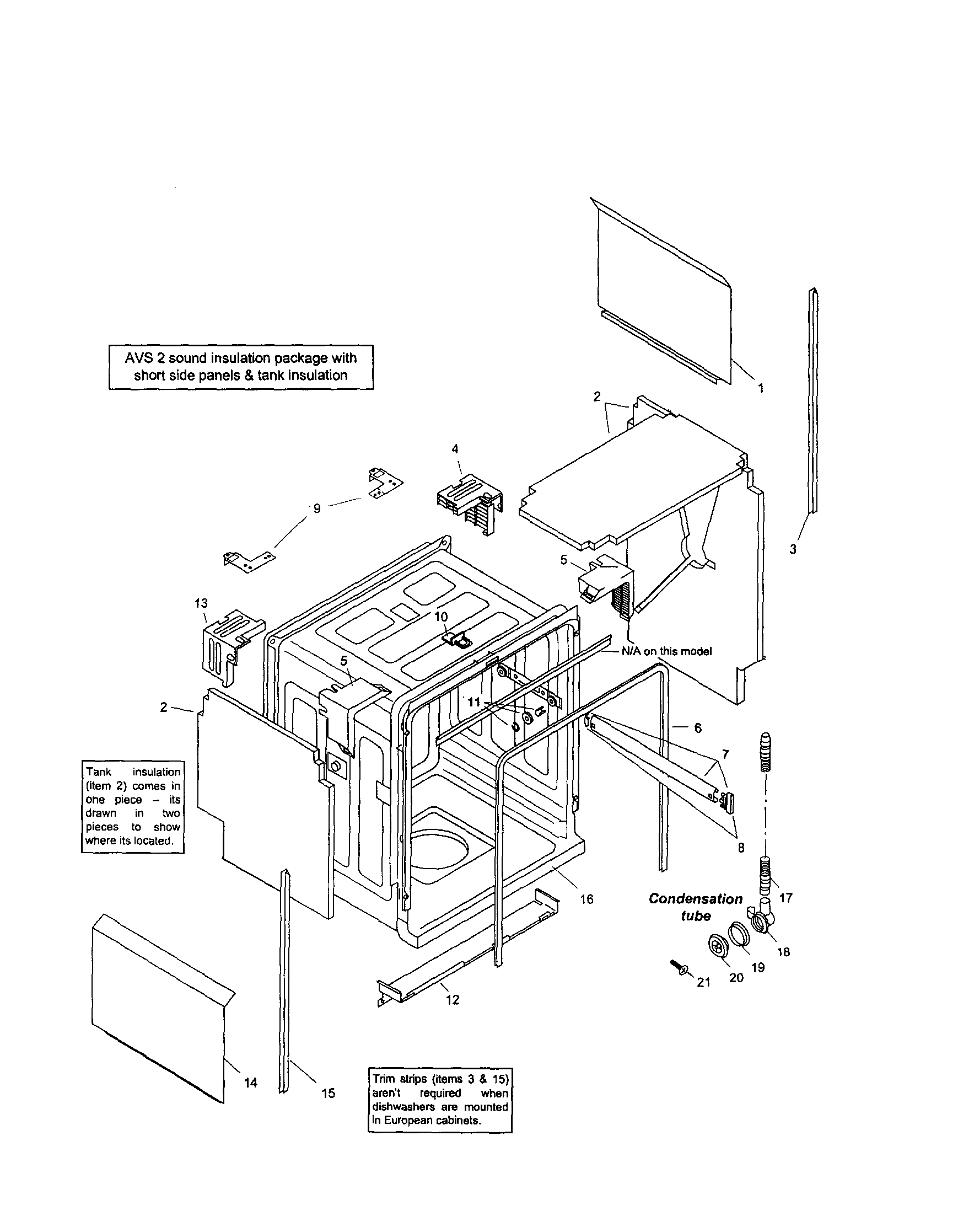 Bosch SHX46B07UC/14 tank assembly diagram