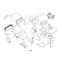 Husqvarna 65RSW21HVA engine/housing/handle/bag diagram