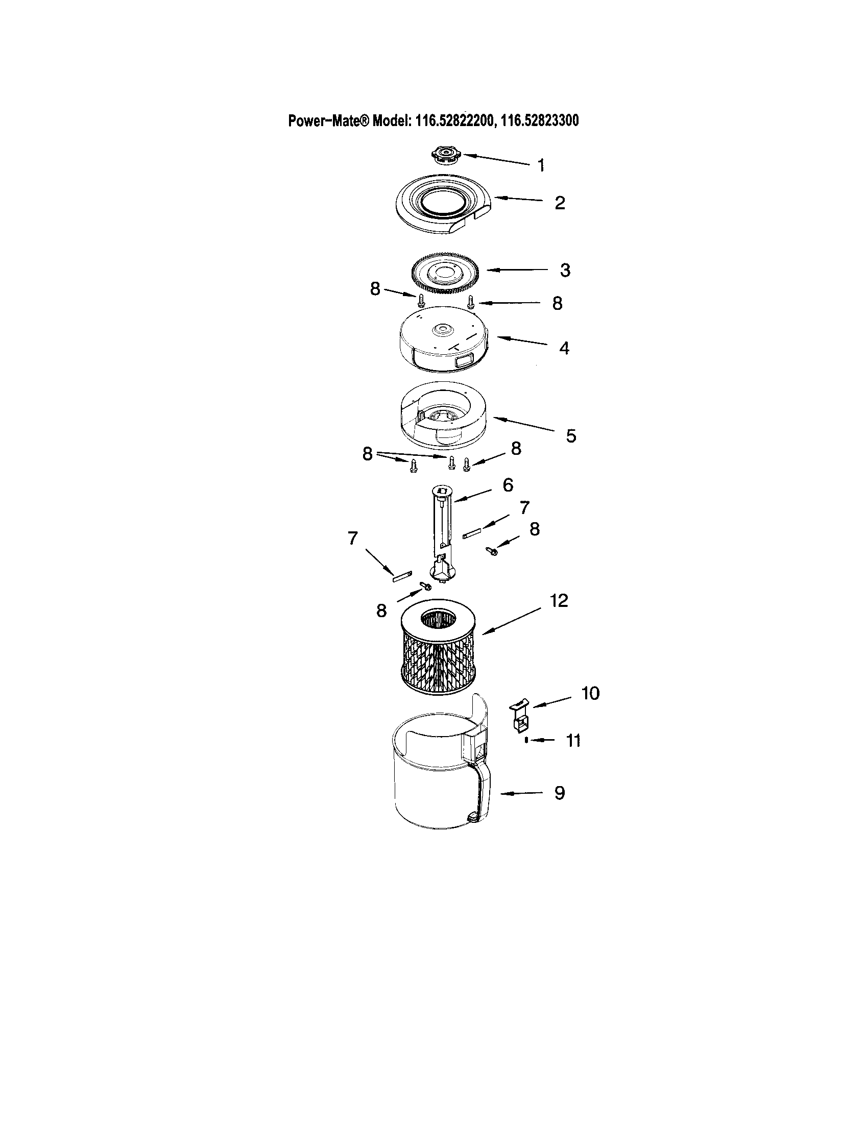 Kenmore 11622822200 dust box diagram