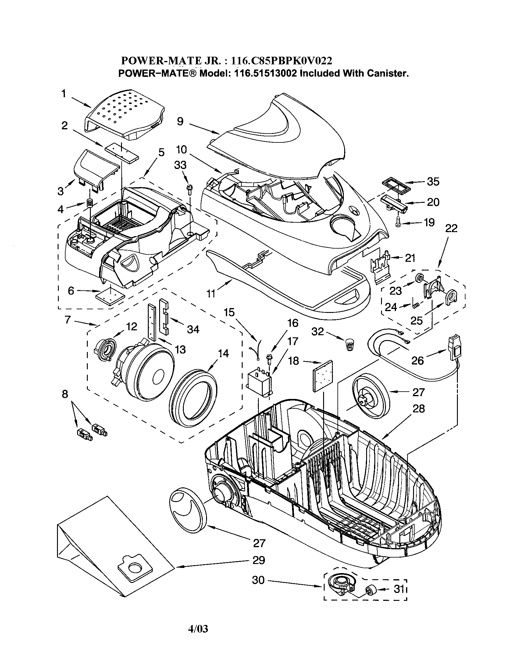 Kenmore 11621513002 hood/canopy diagram