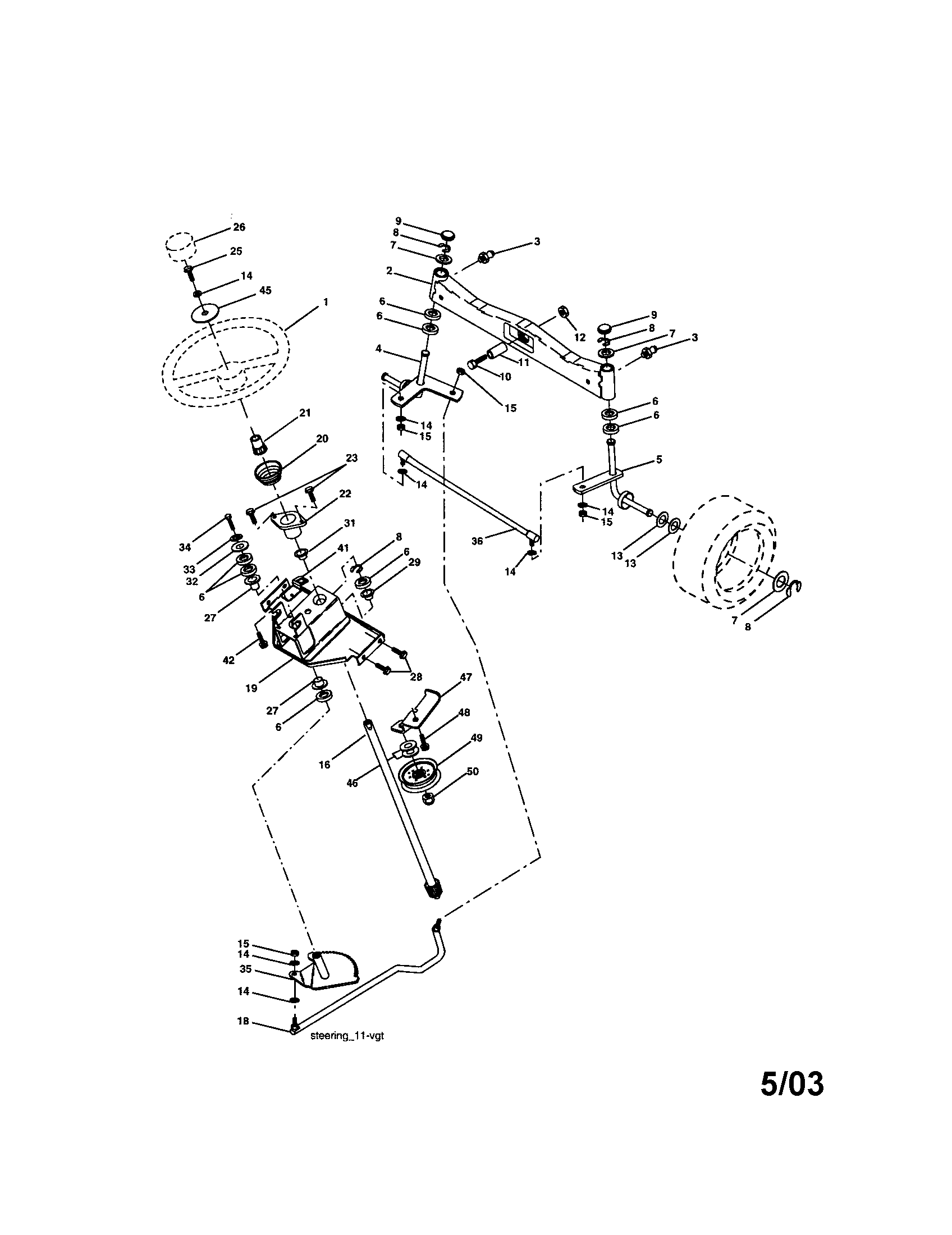 Craftsman 917275283 steering diagram