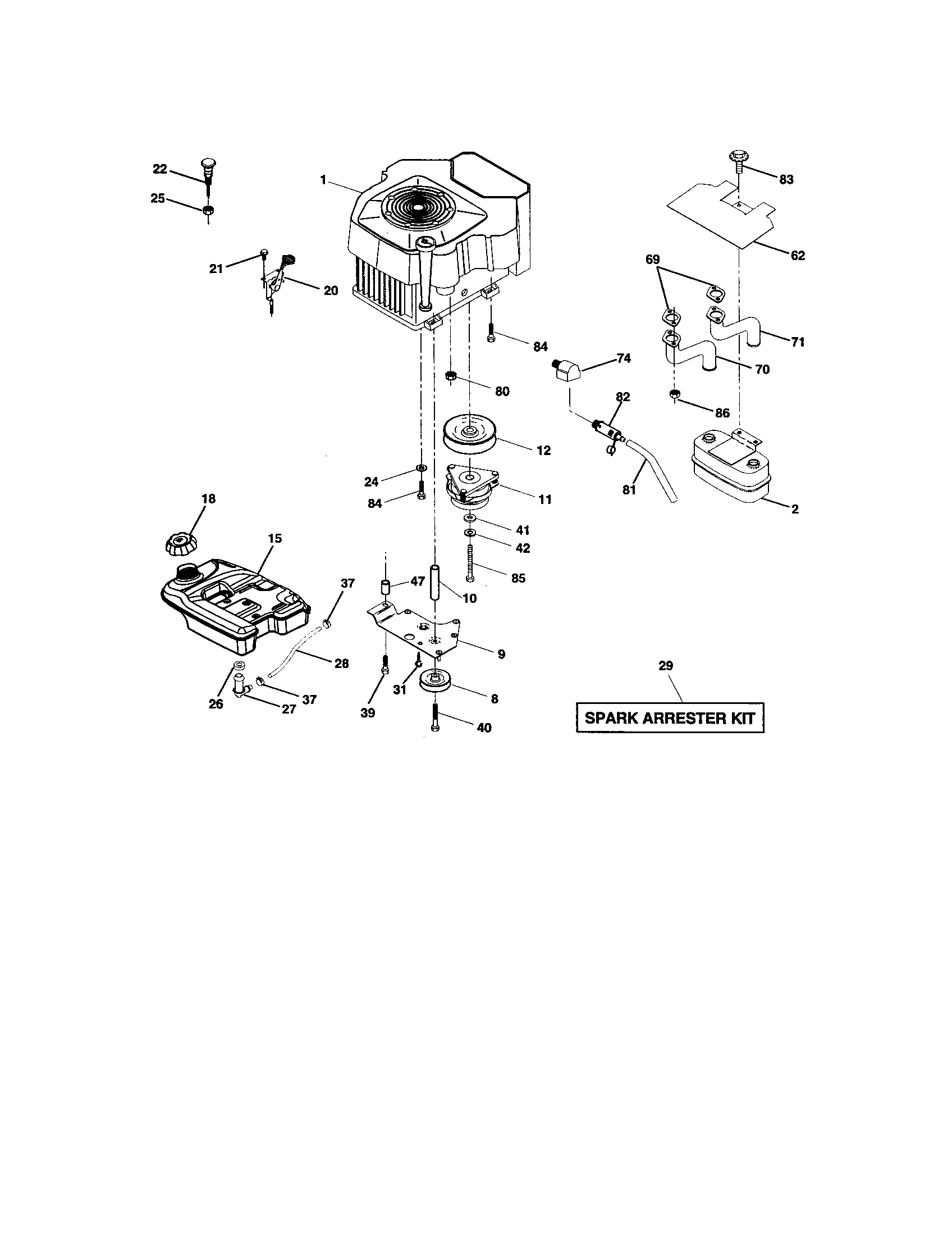 Craftsman 917275283 engine diagram
