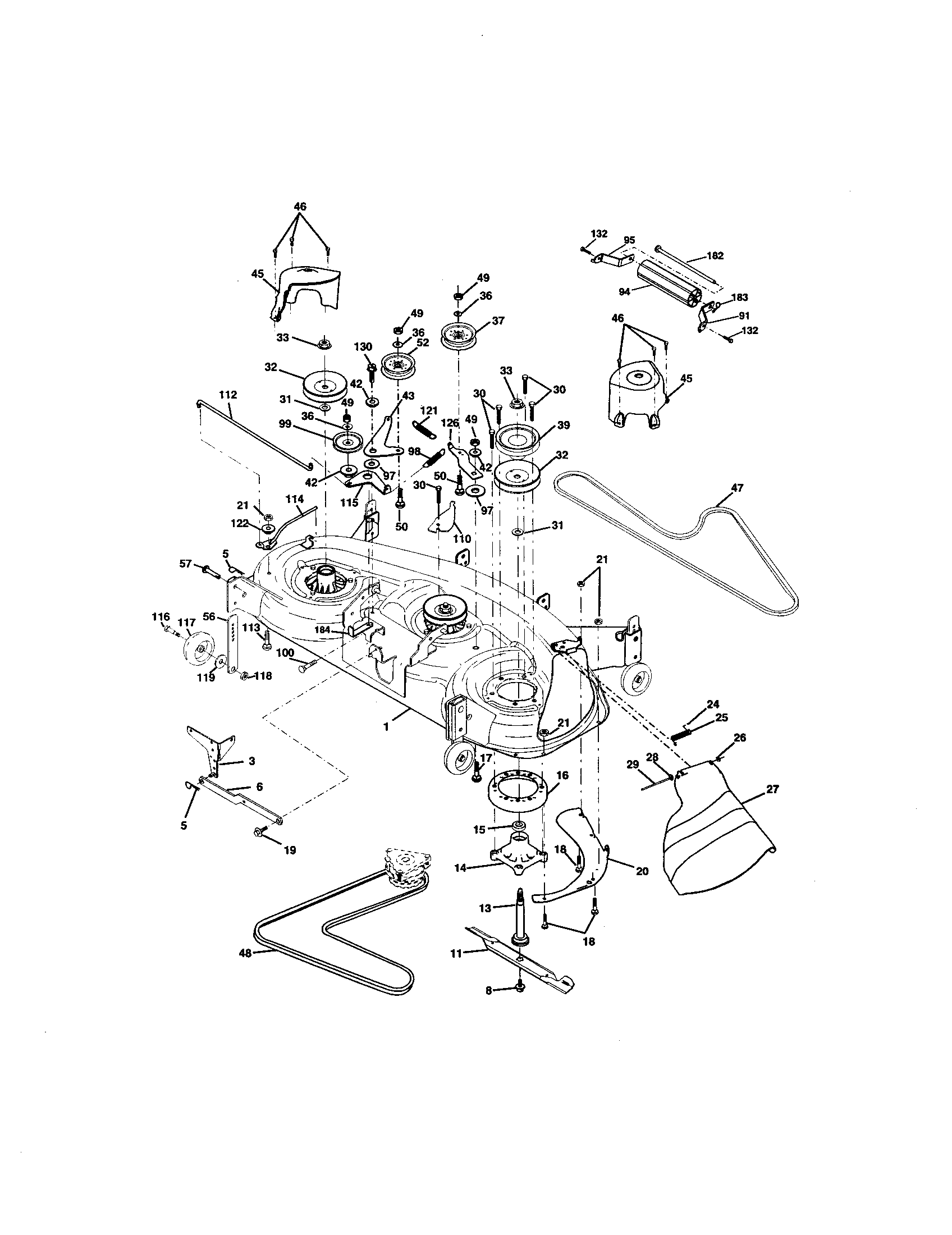 Craftsman 917275283 mower deck diagram