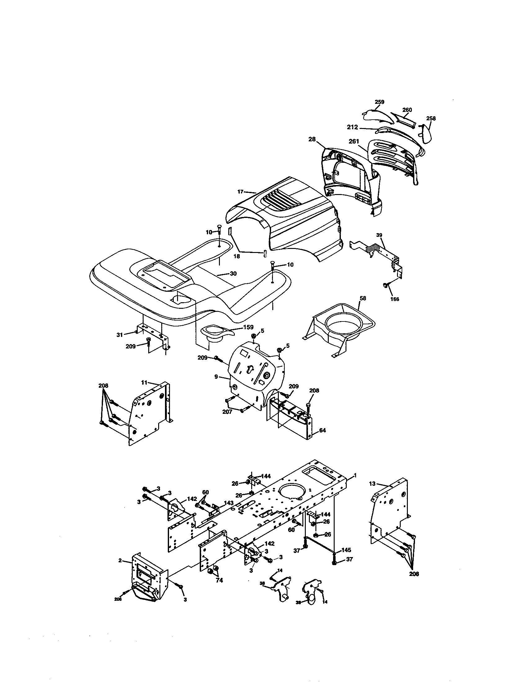 Craftsman 917273142 chssis and enclosures diagram