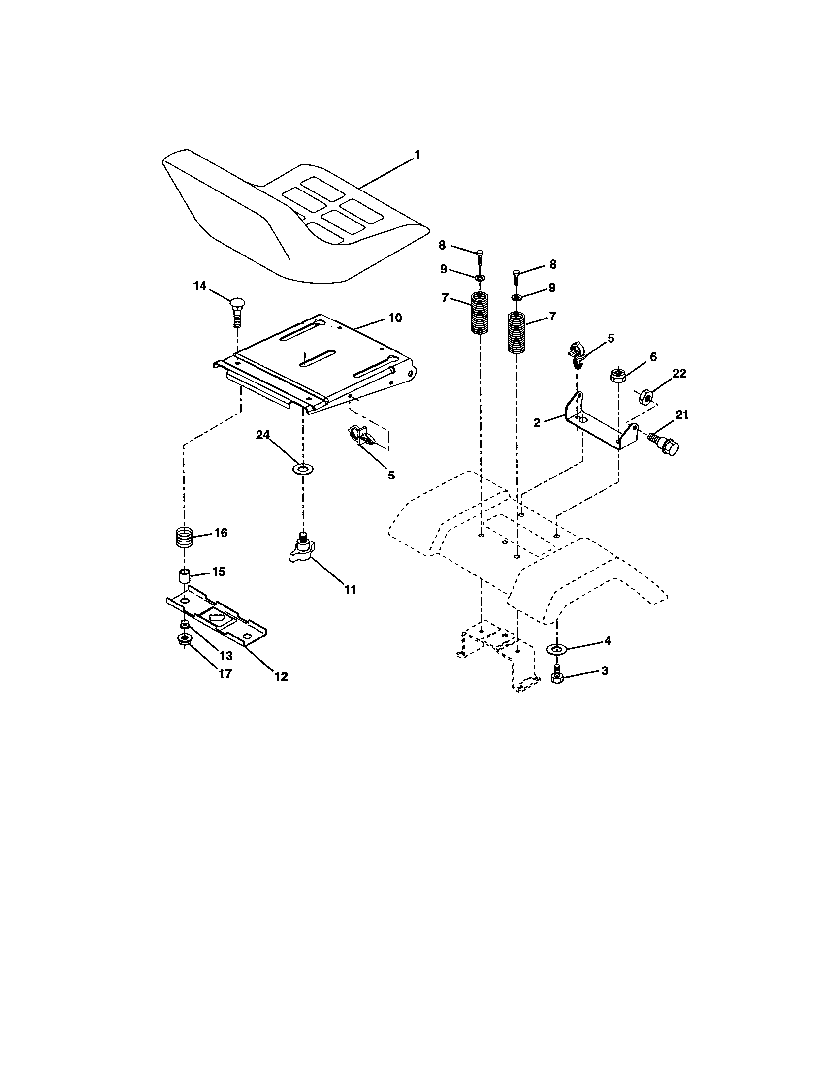 Craftsman 917273142 seat assembly diagram