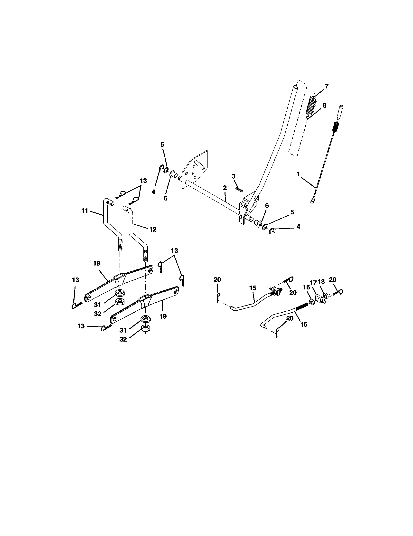 Craftsman 917273142 lift assembly diagram