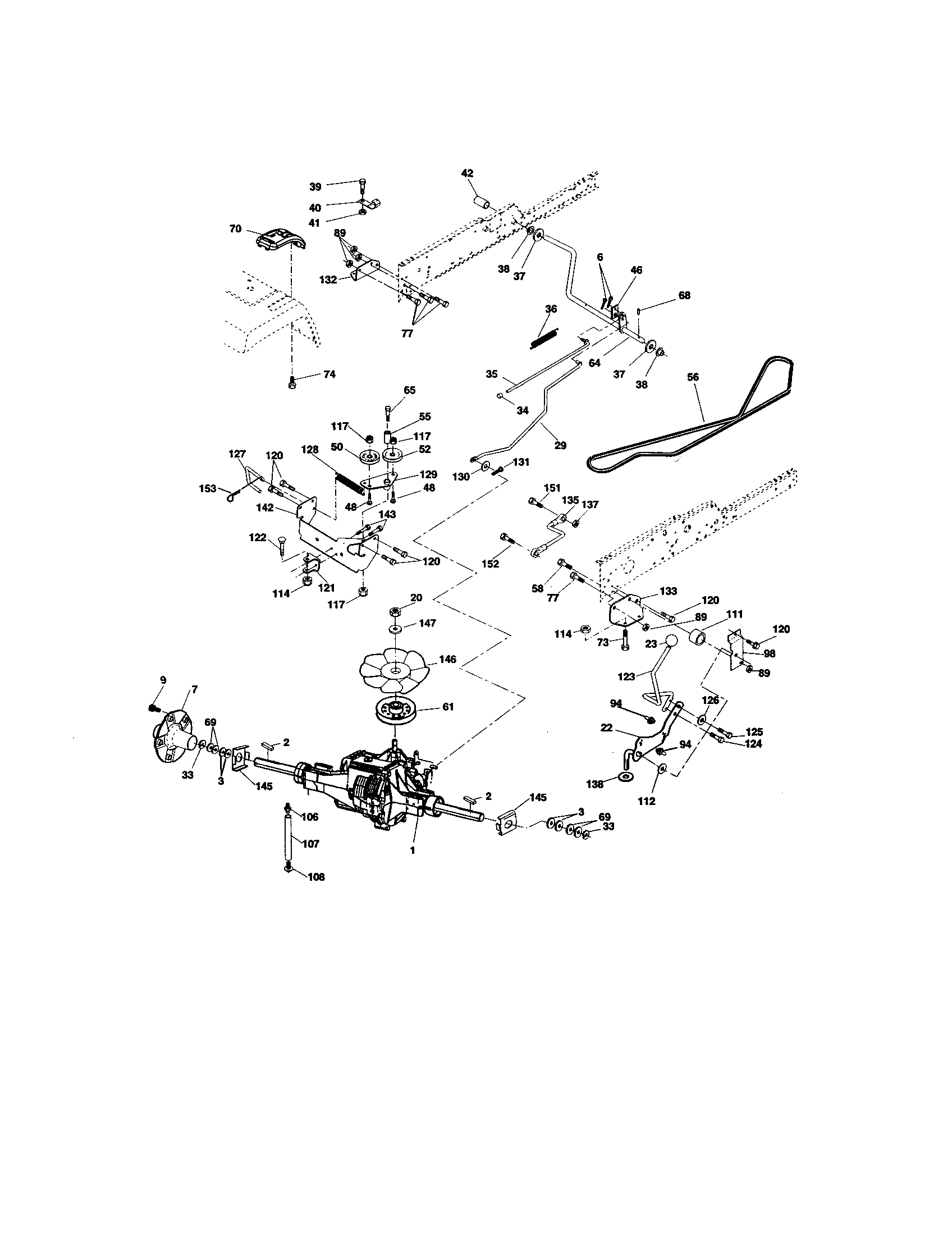 Craftsman 917275284 ground drive diagram