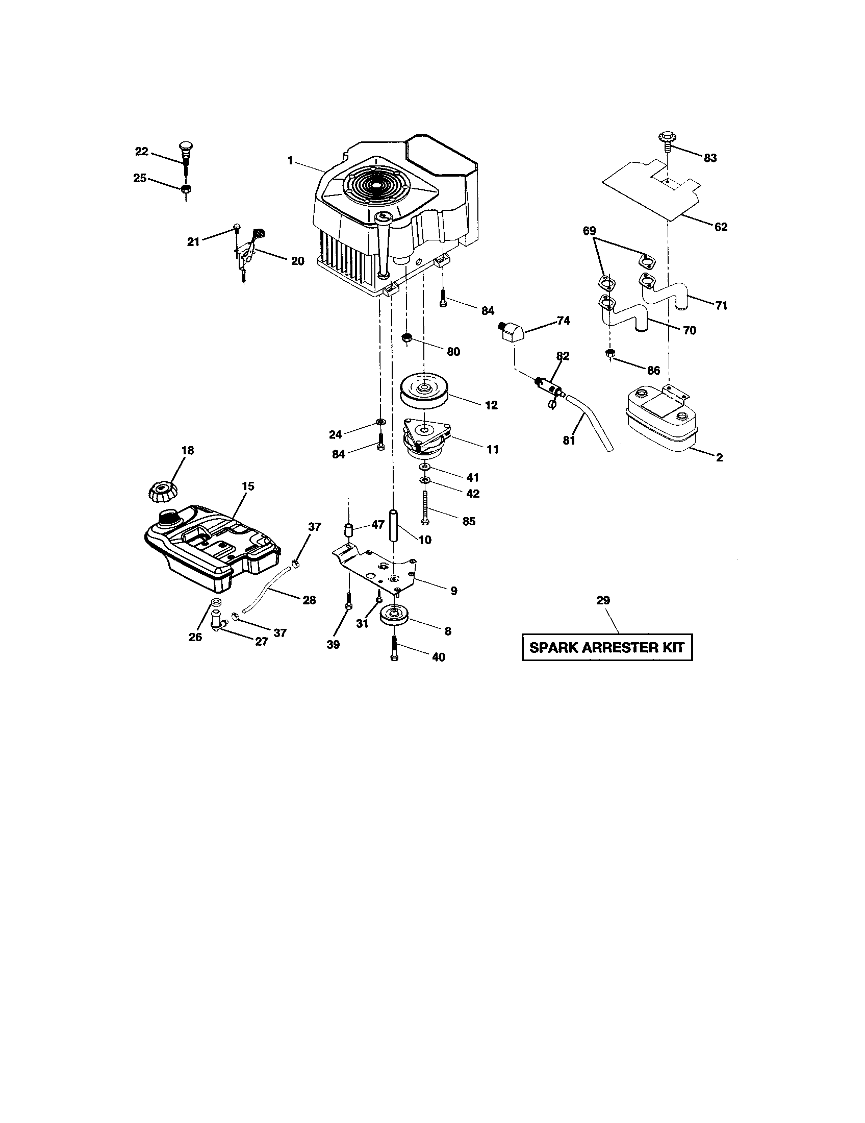 Craftsman 917275284 engine diagram