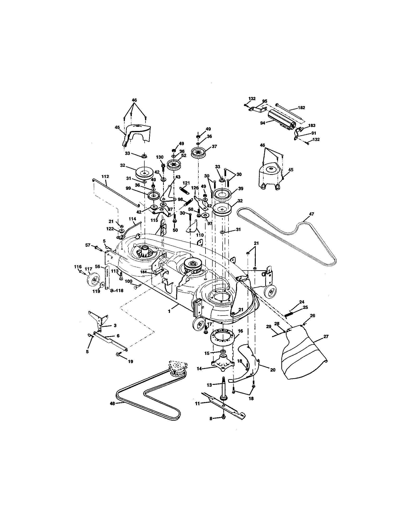 Craftsman 917275284 mower deck diagram