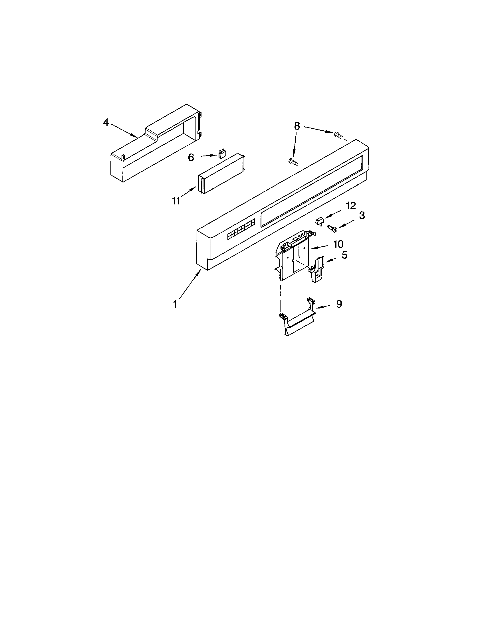 Kenmore 66517503201 control panel diagram
