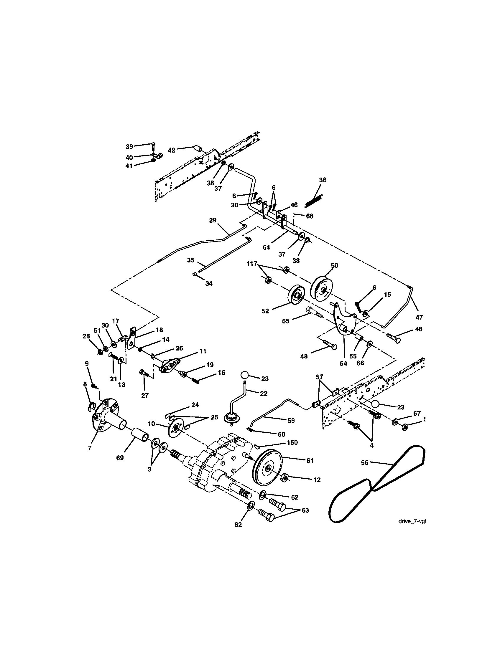 Craftsman 917275971 ground drive diagram