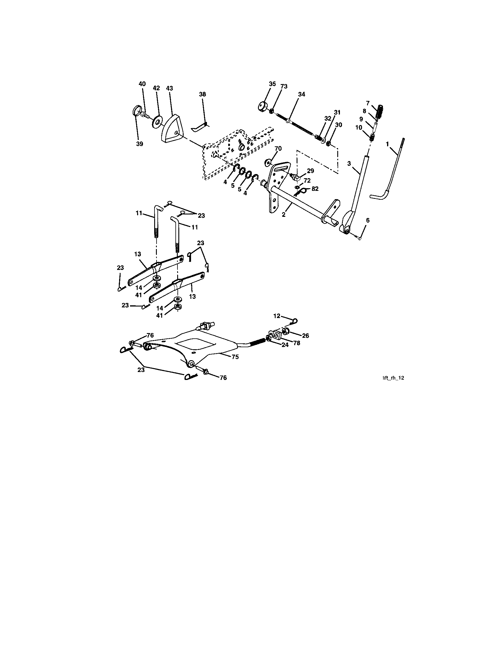 Craftsman 917275971 lift assembly diagram
