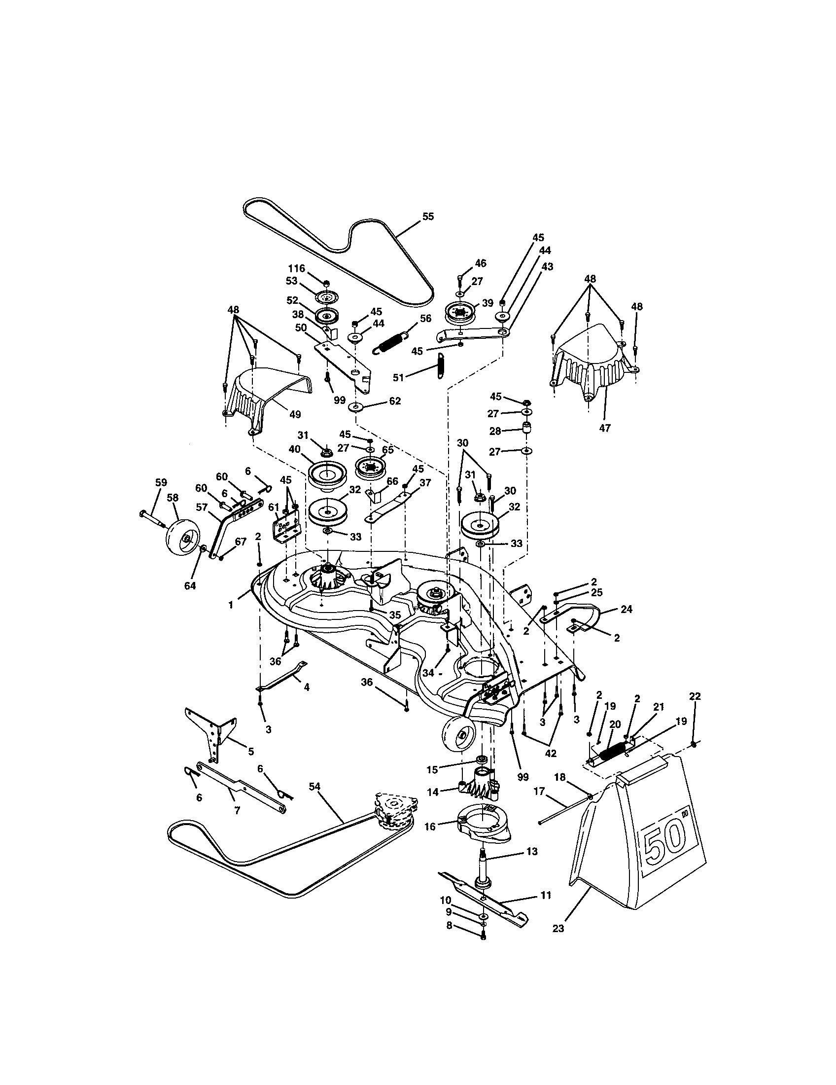 Craftsman 917275971 mower deck diagram