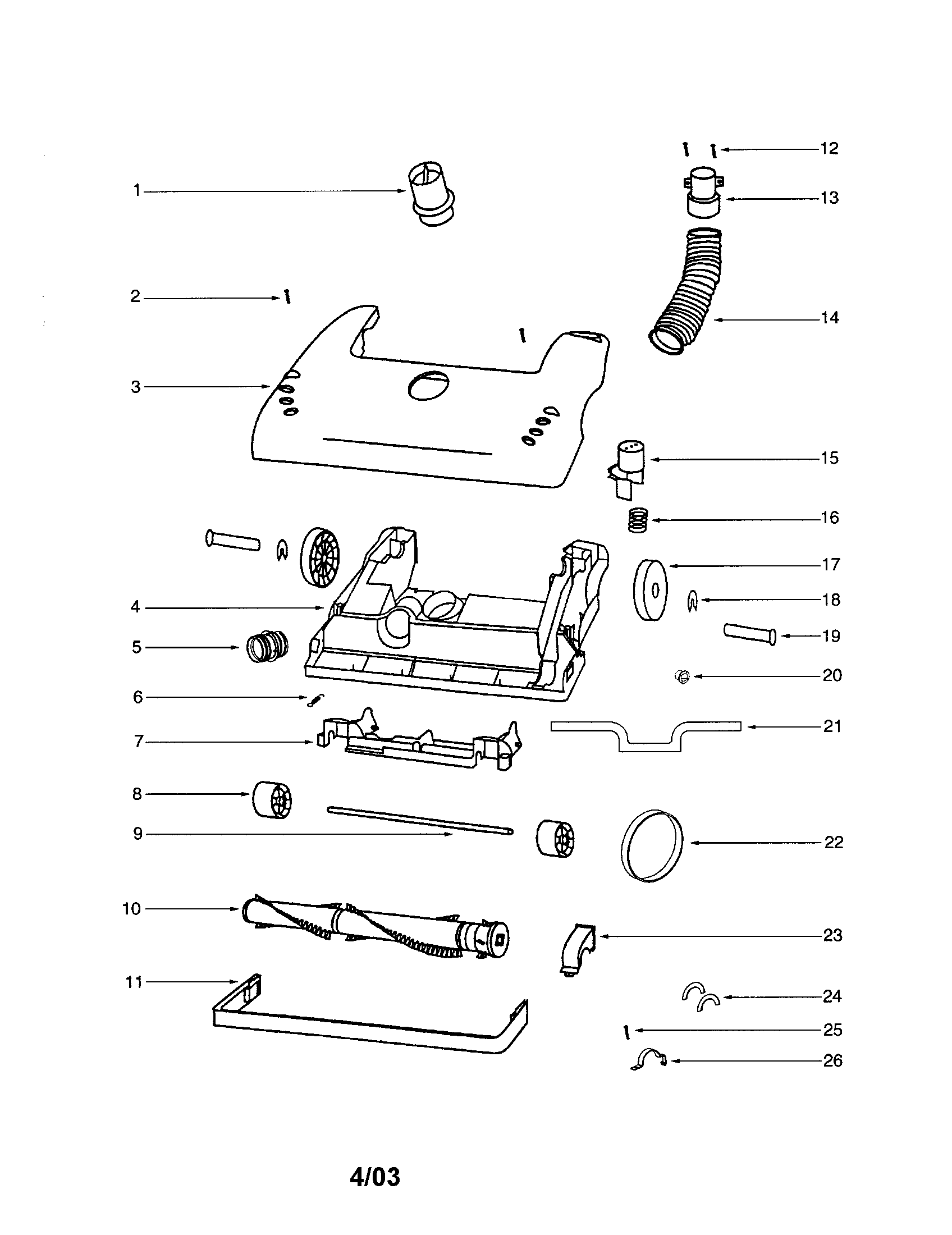 Eureka 4388BT-3 hood/base diagram