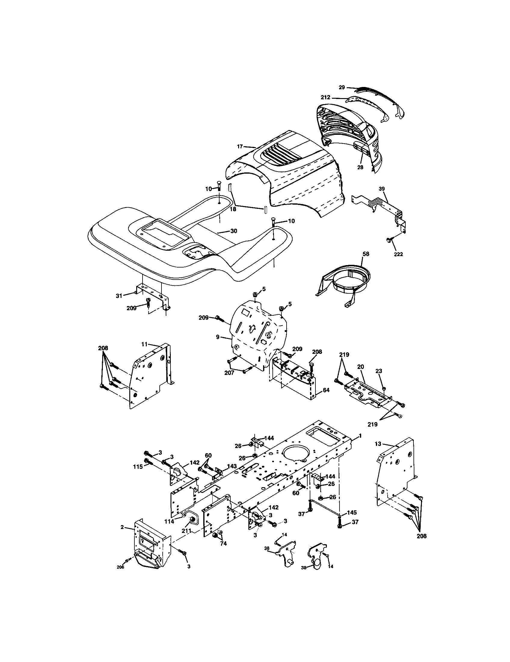 Craftsman 917272912 chassis and enclosures diagram