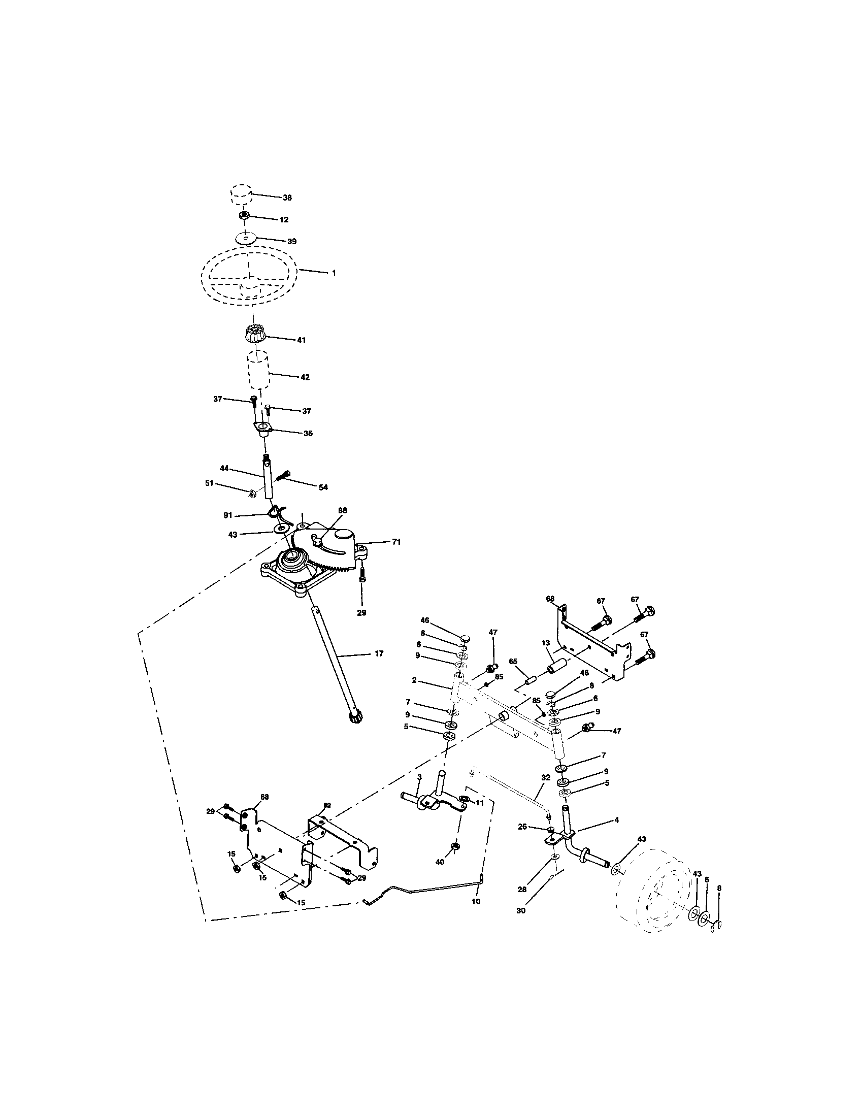 Craftsman 917272912 steering diagram