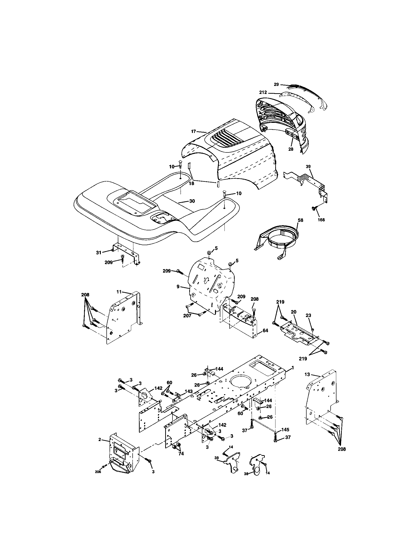Craftsman 917272922 chassis and enclosures diagram