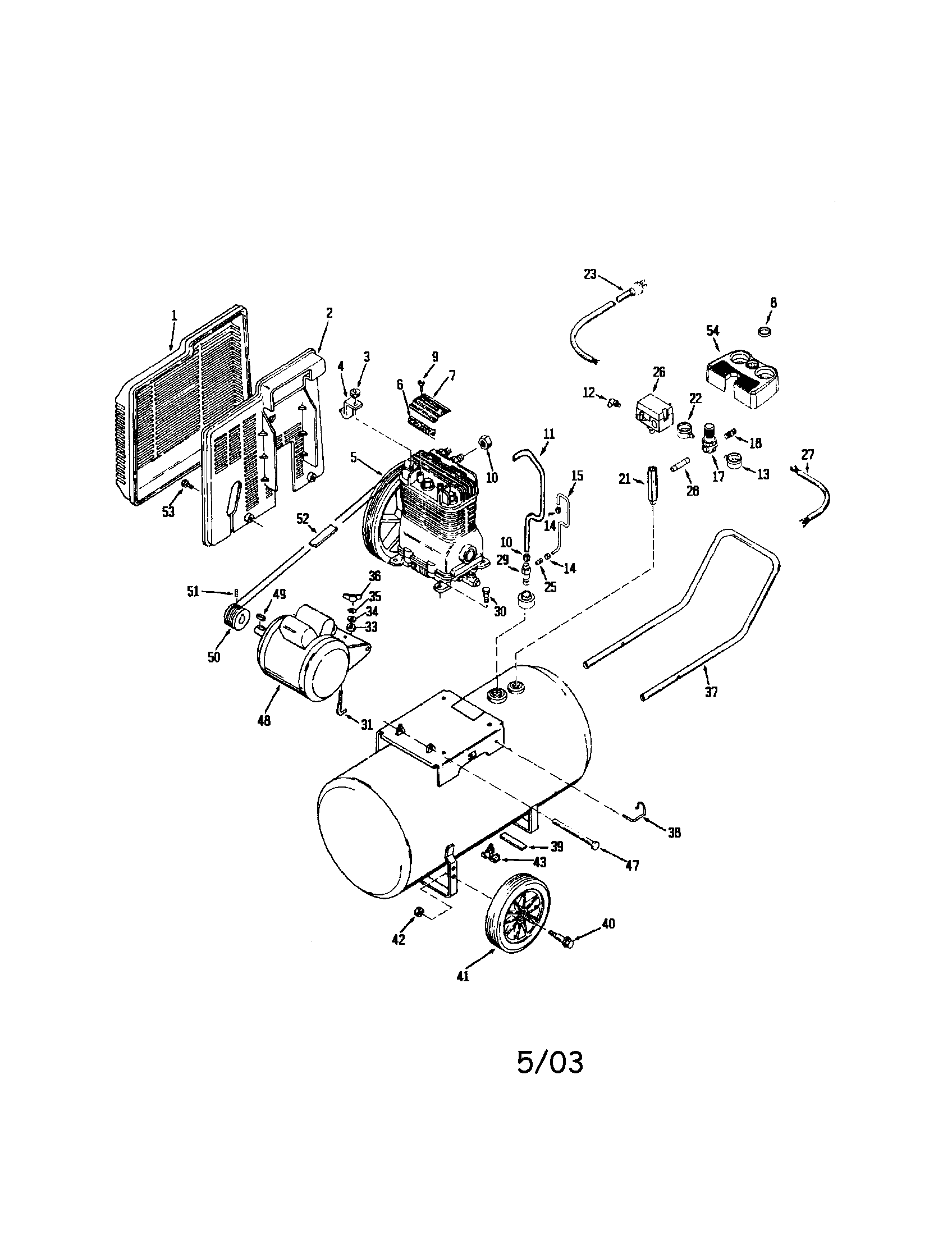 Devilbiss LG6520 air compressor diagram diagram