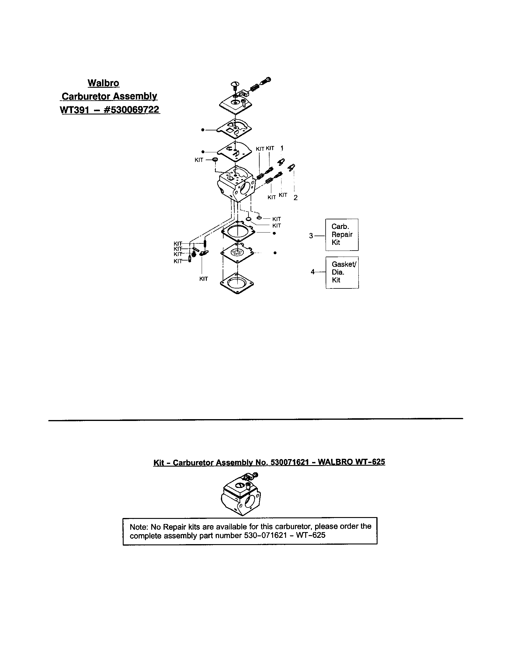 Poulan 221 TYPE 4 carburetor diagram
