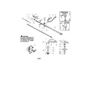 Weed Eater BC2400-TYPE 1,2 driveshaft kit/shield/handle diagram