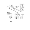 Weed Eater BC2400-TYPE 5 driveshaft/shield/handle diagram