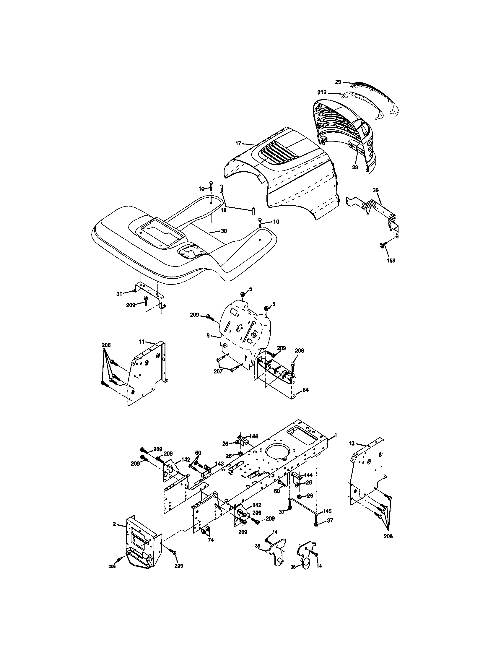 Craftsman 917272674 chassis and enclosures diagram