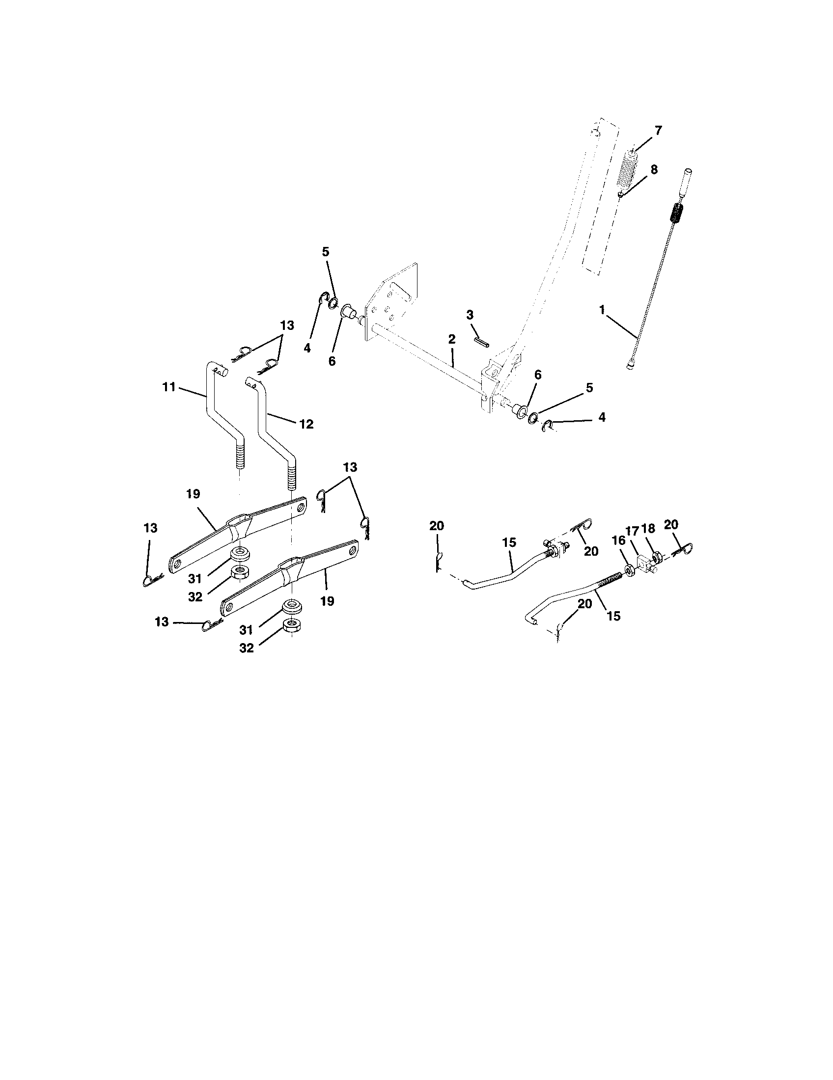 Craftsman 917272674 lift assembly diagram
