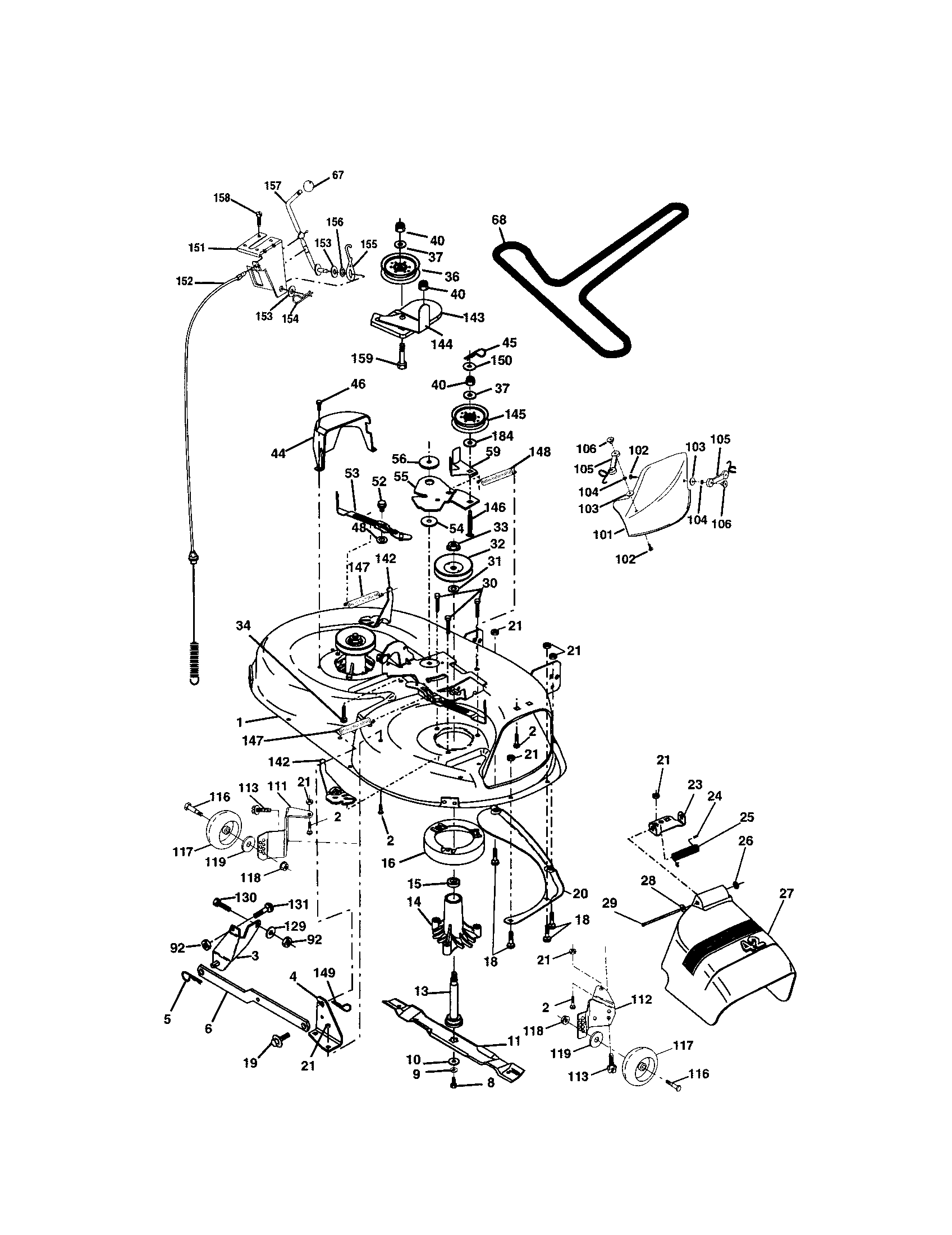 Craftsman 917272759 mower deck diagram
