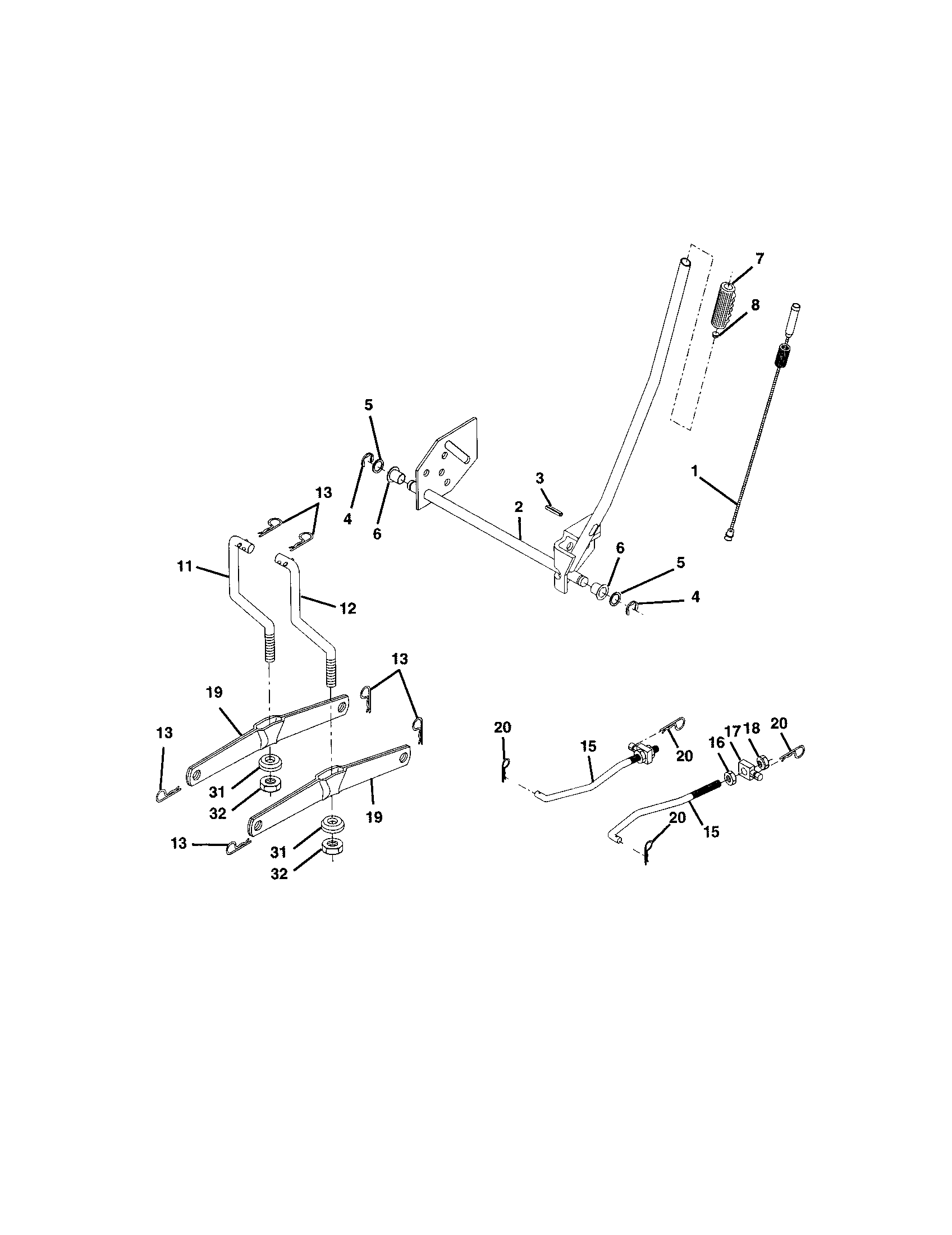 Craftsman 917272762 lift assembly diagram
